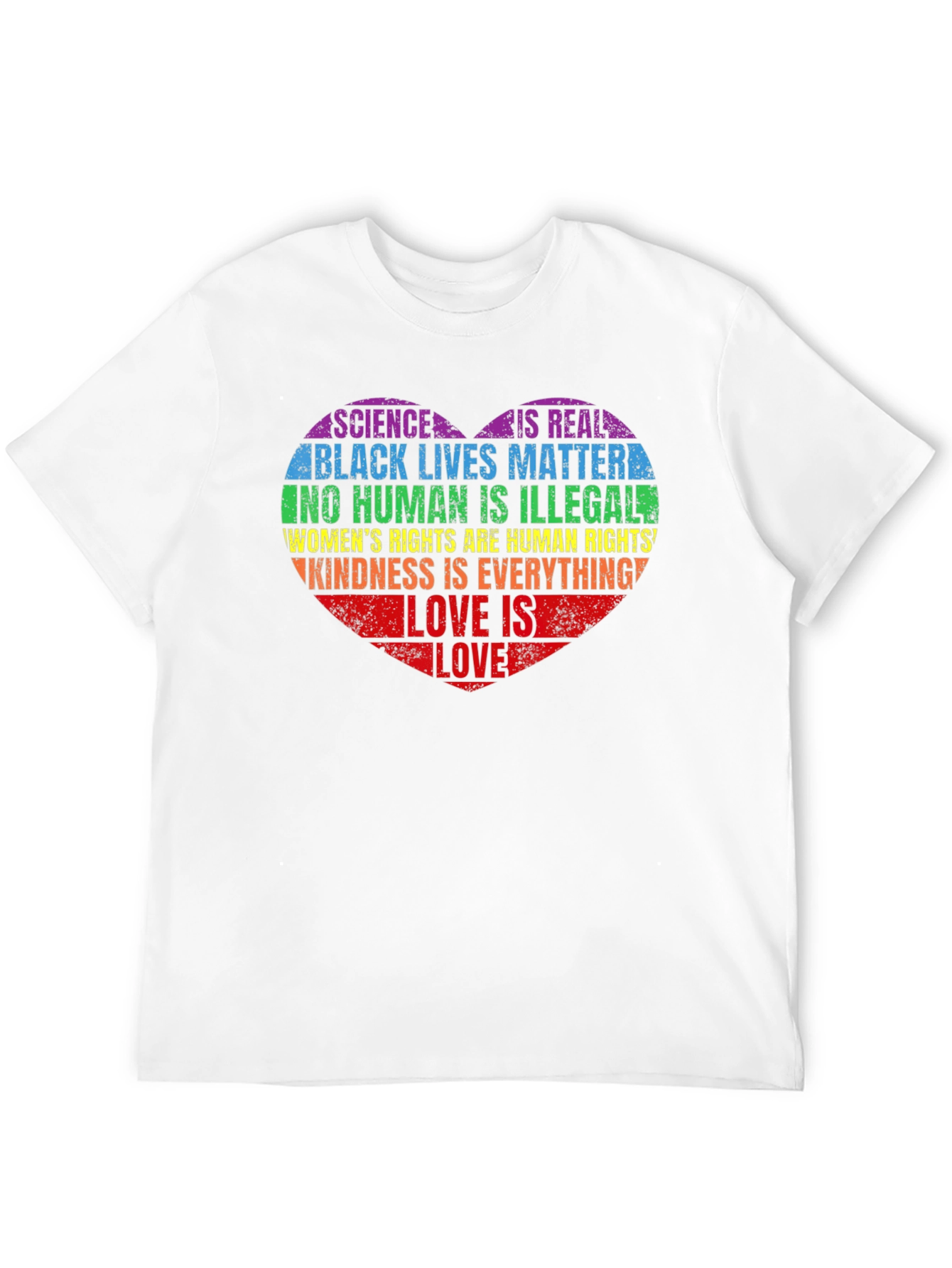 Science Is Real LGBT Heart T-Shirt