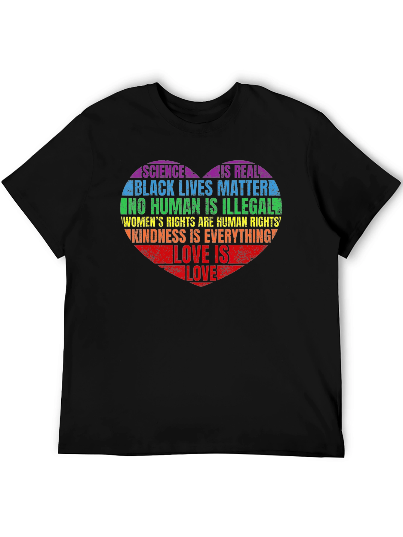 Science Is Real LGBT Heart T-Shirt