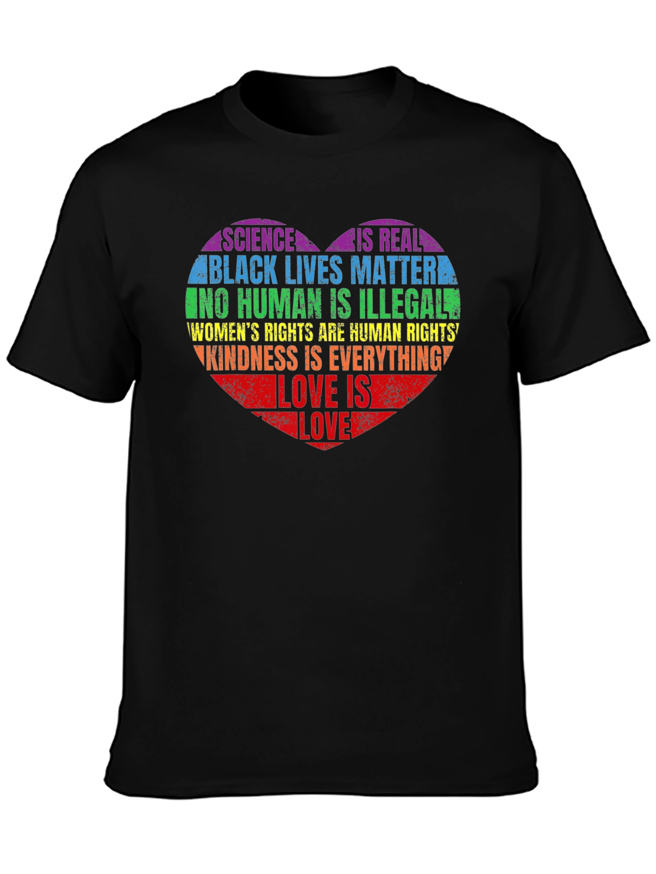 Science Is Real LGBT Heart T-Shirt