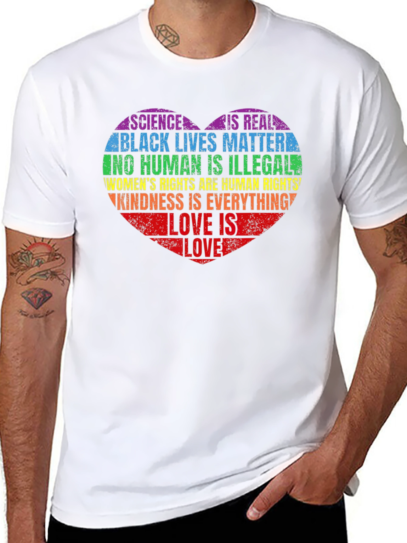 Science Is Real LGBT Heart T-Shirt