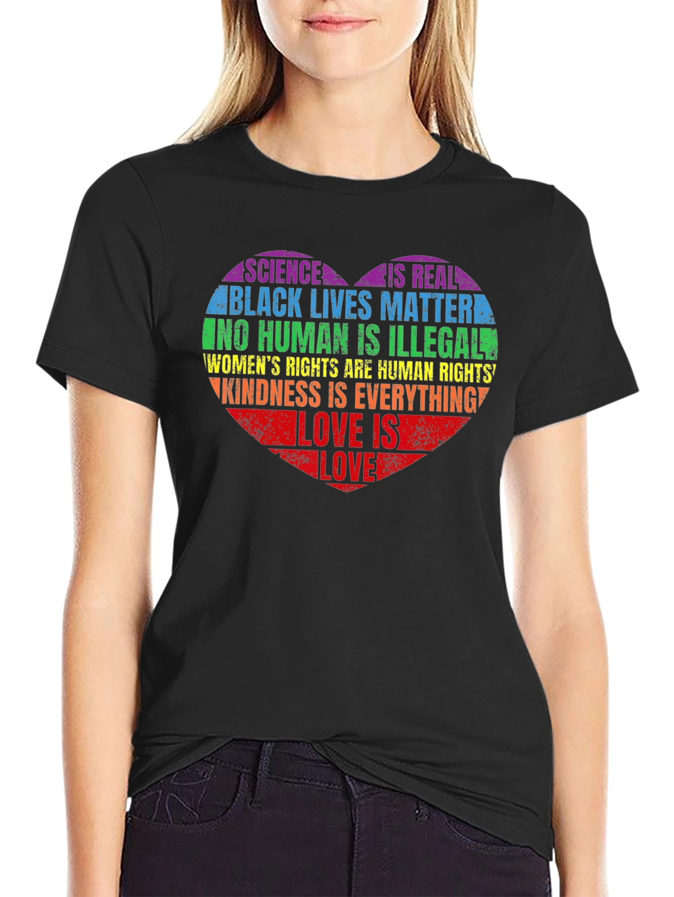 Science Is Real LGBT Heart T-Shirt