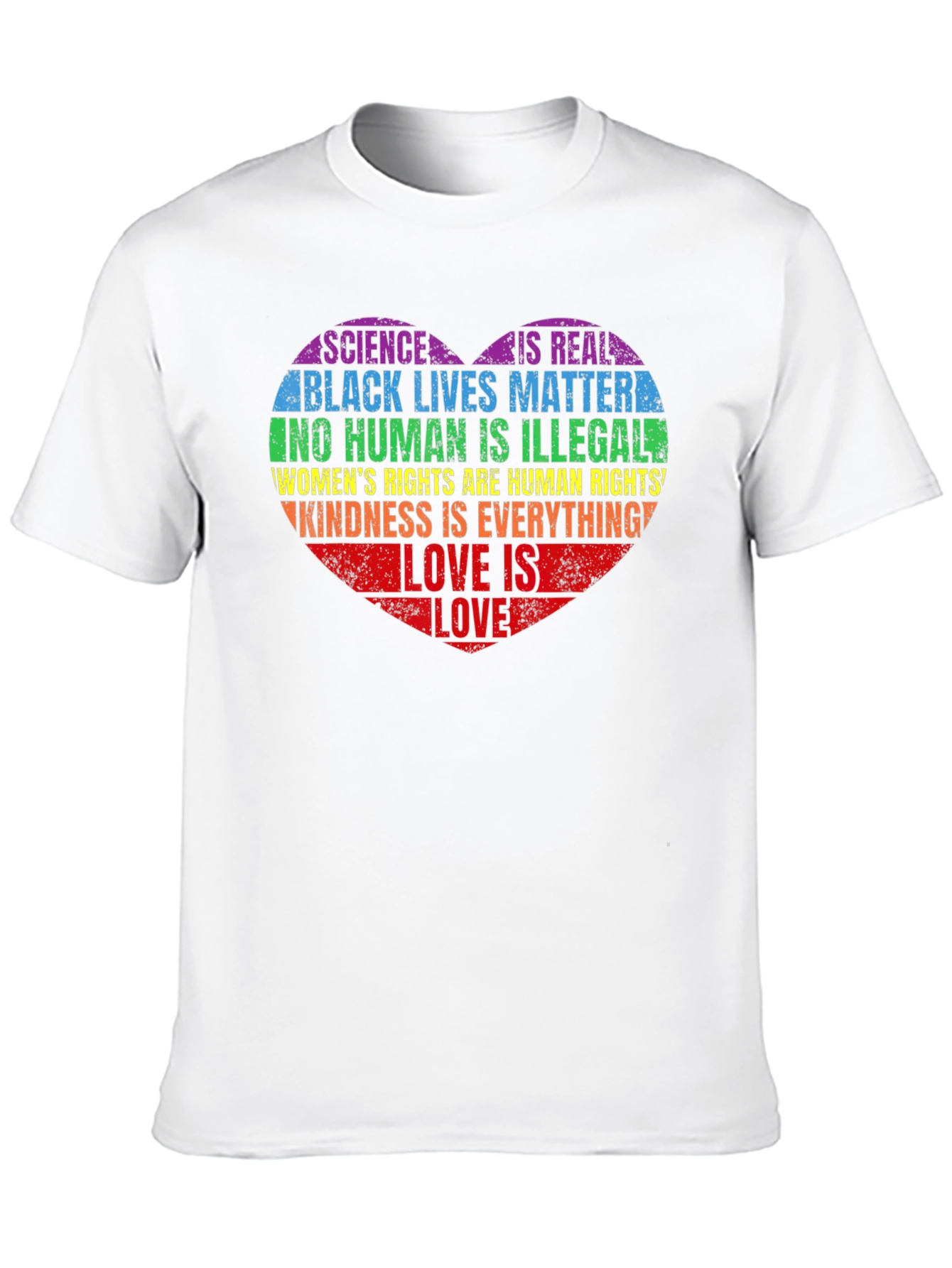 Science Is Real LGBT Heart T-Shirt