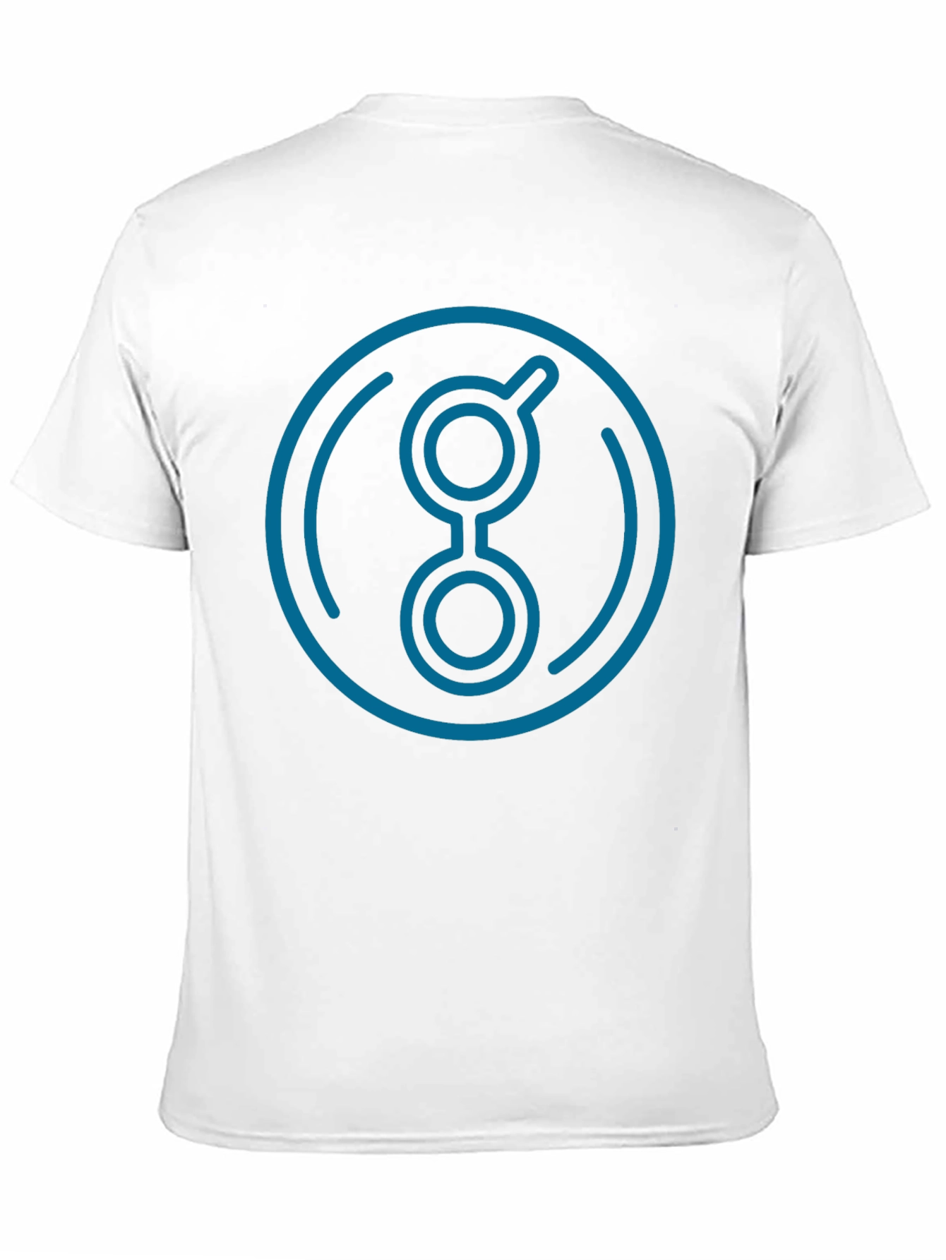 Modern Blue Logo Graphic Black T-Shirt