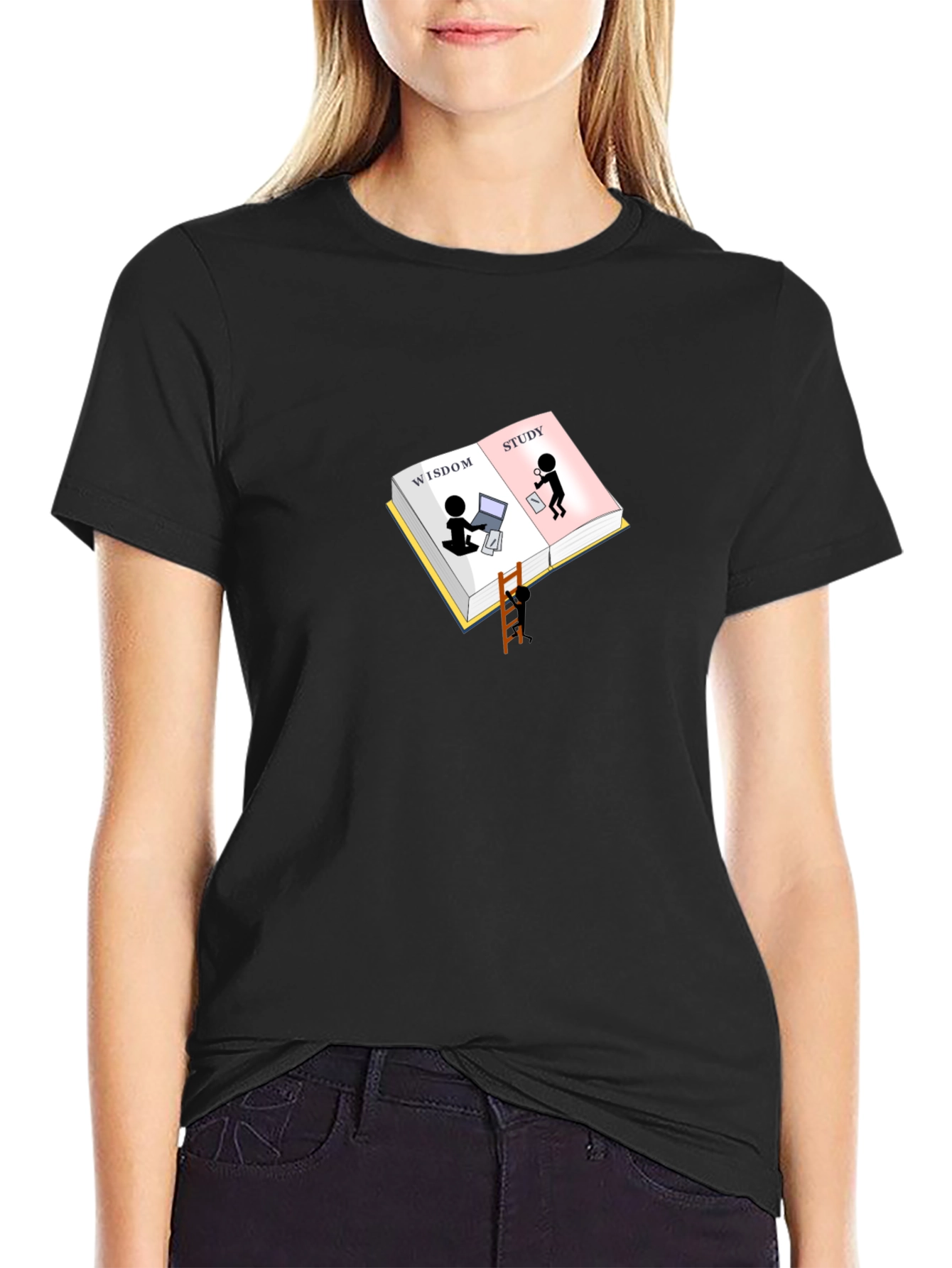 Wisdom & Study Graphic Tee - Black