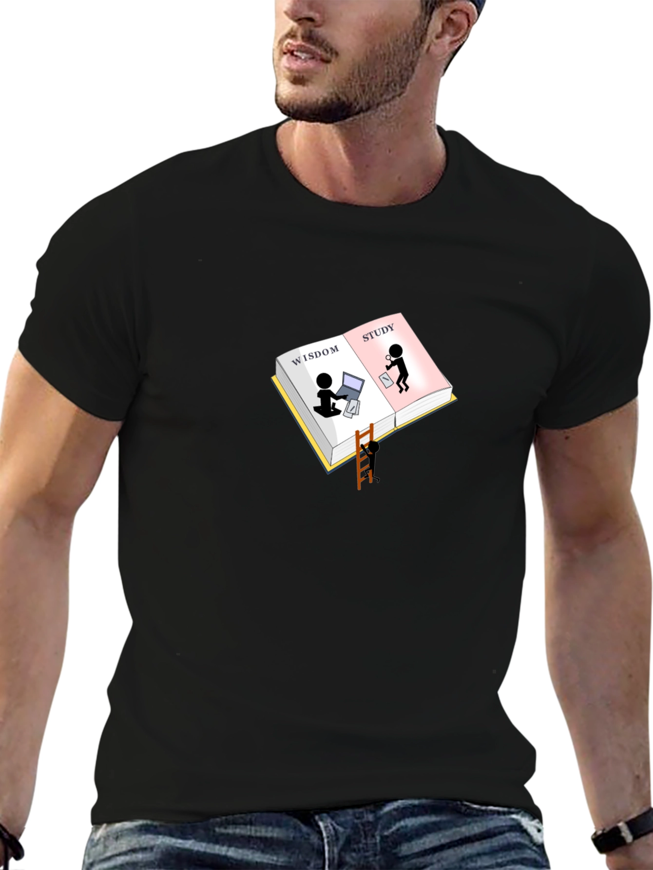 Wisdom & Study Graphic Tee - Black
