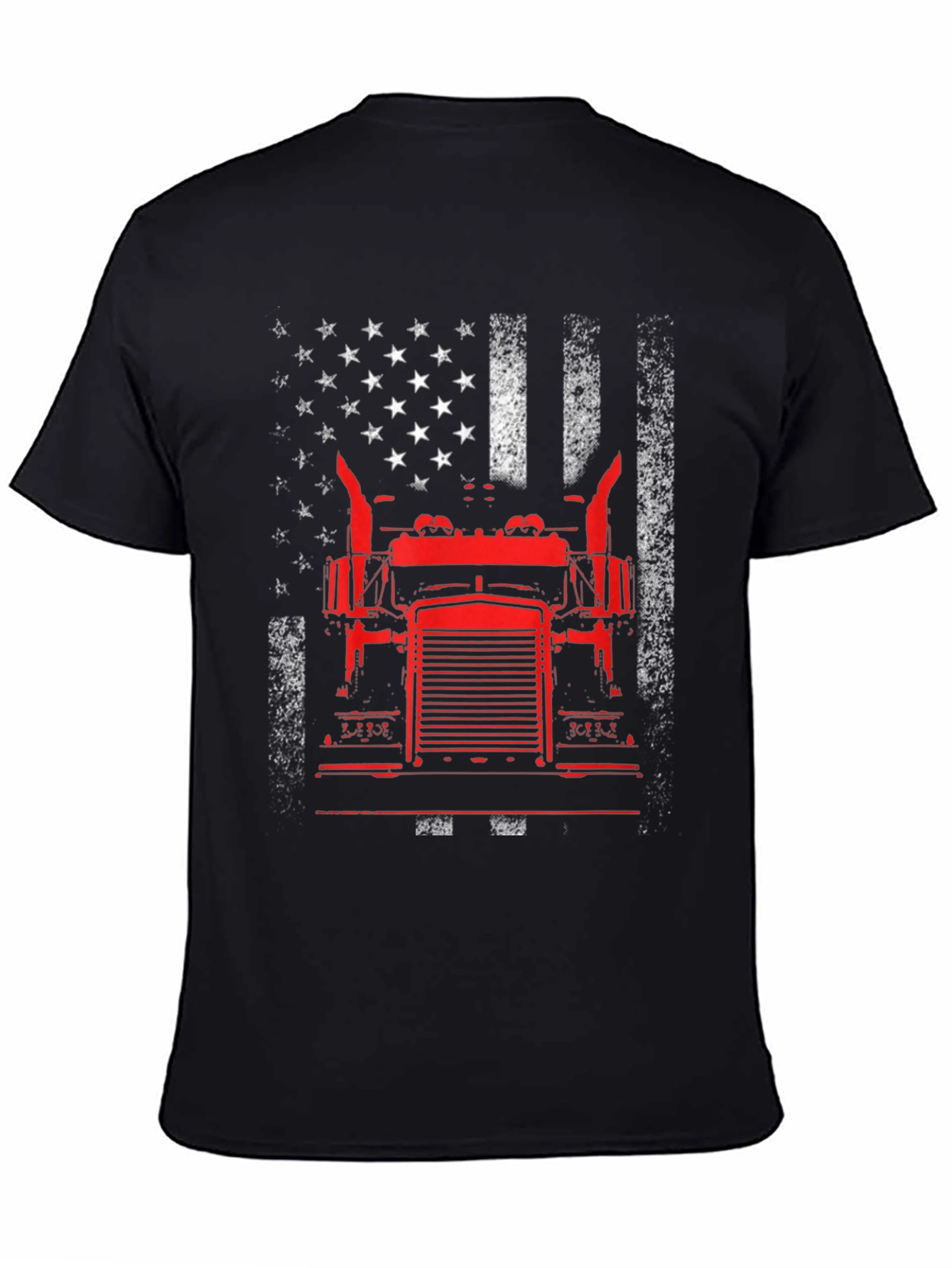 American Trucker Graphic Tee - Patriotic Design