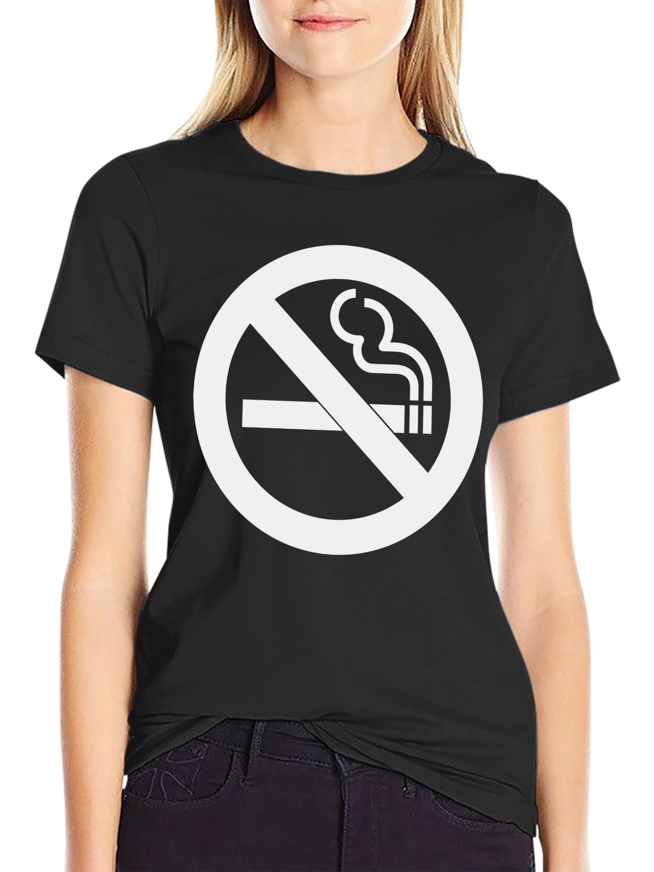 No Smoking Symbol T-Shirt - Bold Graphic Tee