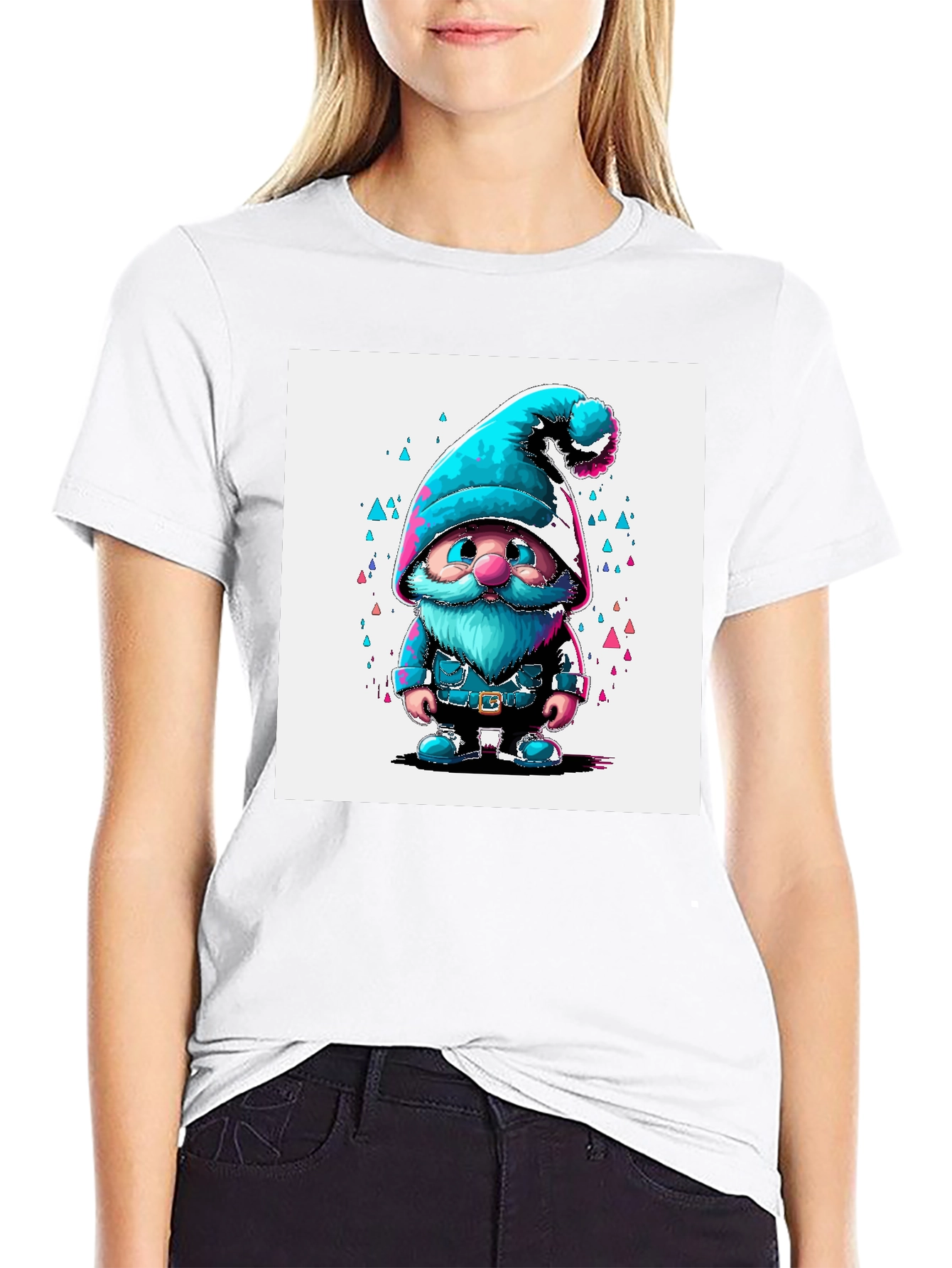 Gnome Graphic Tee - Stylish Black Cotton T-Shirt