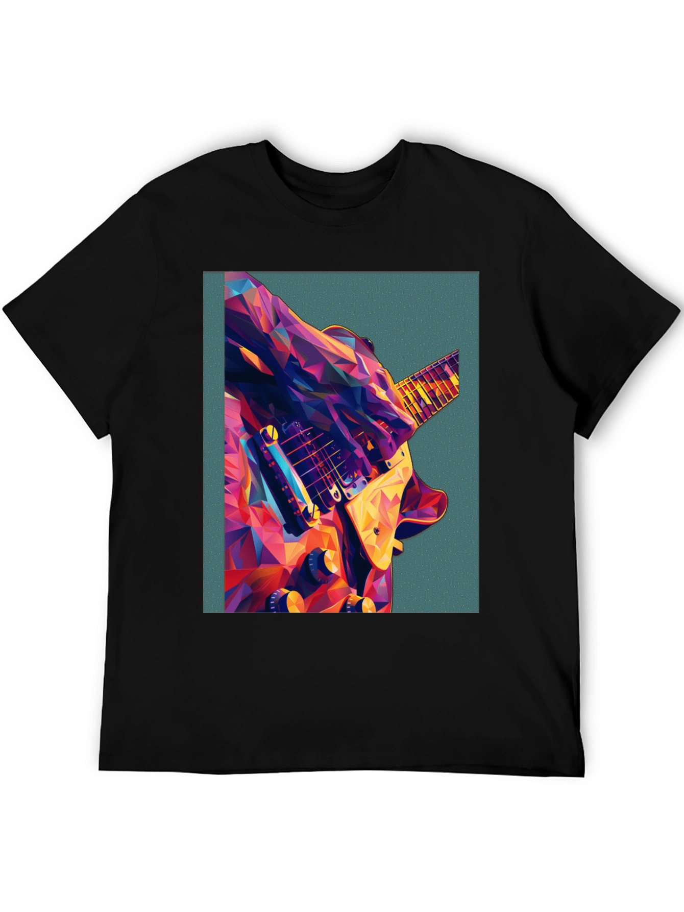 Abstract Guitar Graphic Tee - Music Lover Shirt