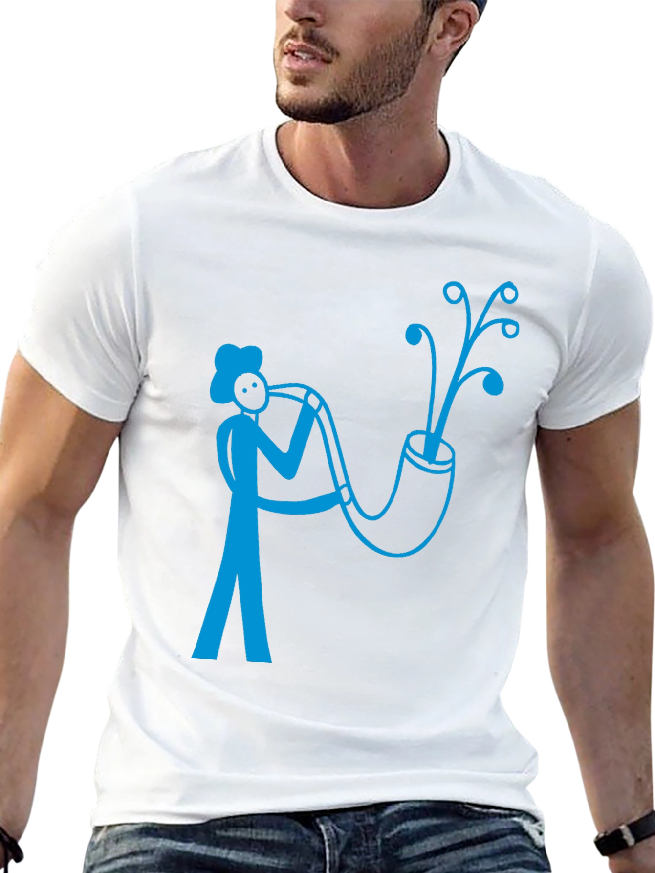 Unique Saxophone Player Graphic T-Shirt