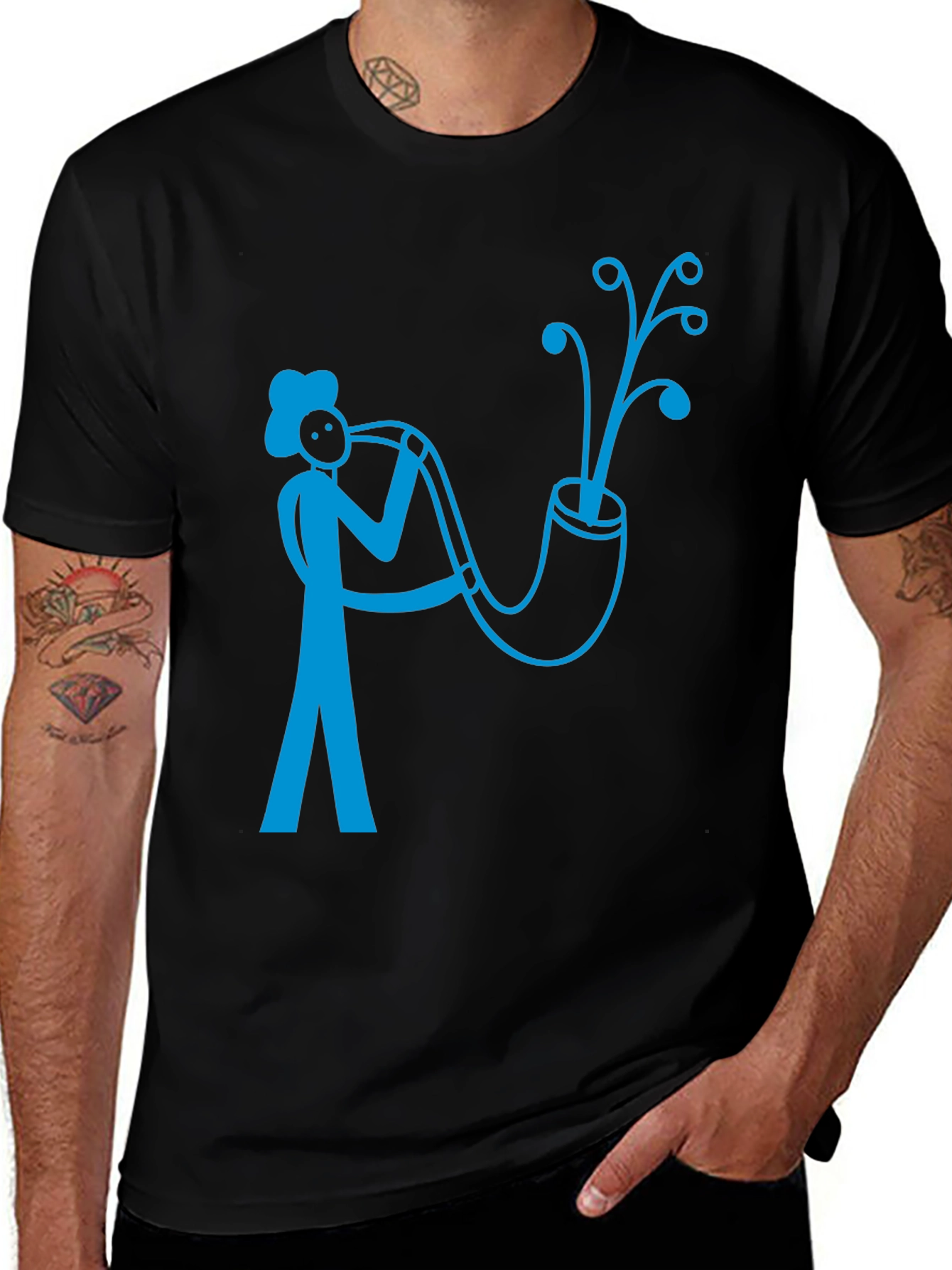 Unique Saxophone Player Graphic T-Shirt