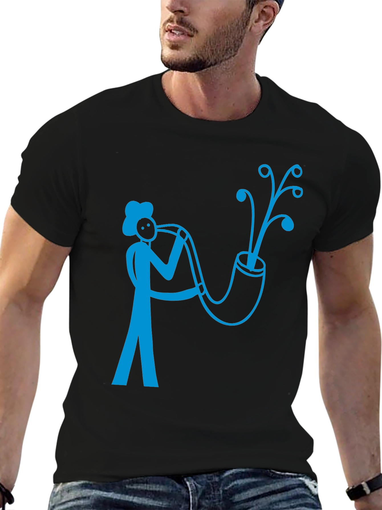 Unique Saxophone Player Graphic T-Shirt