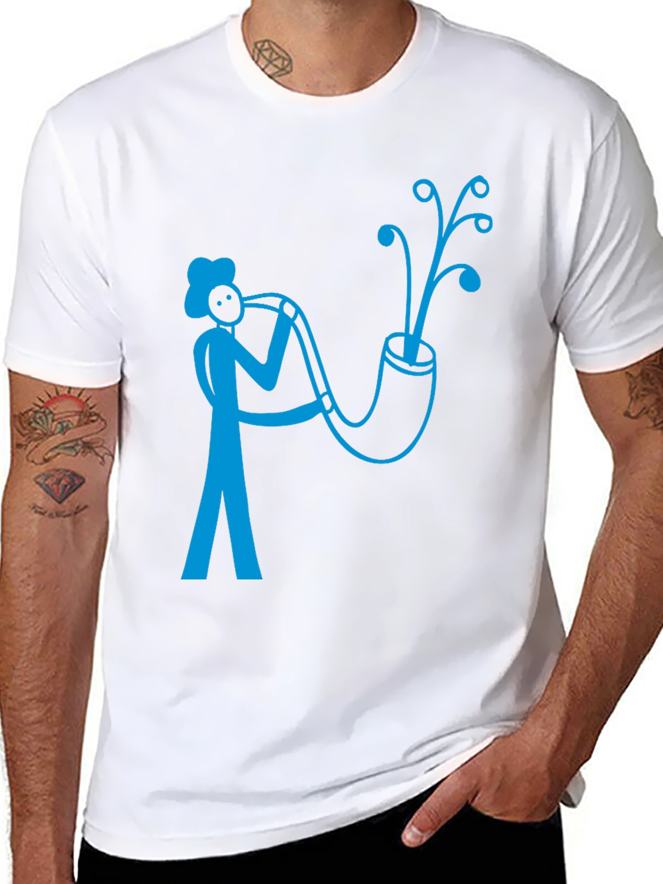 Unique Saxophone Player Graphic T-Shirt