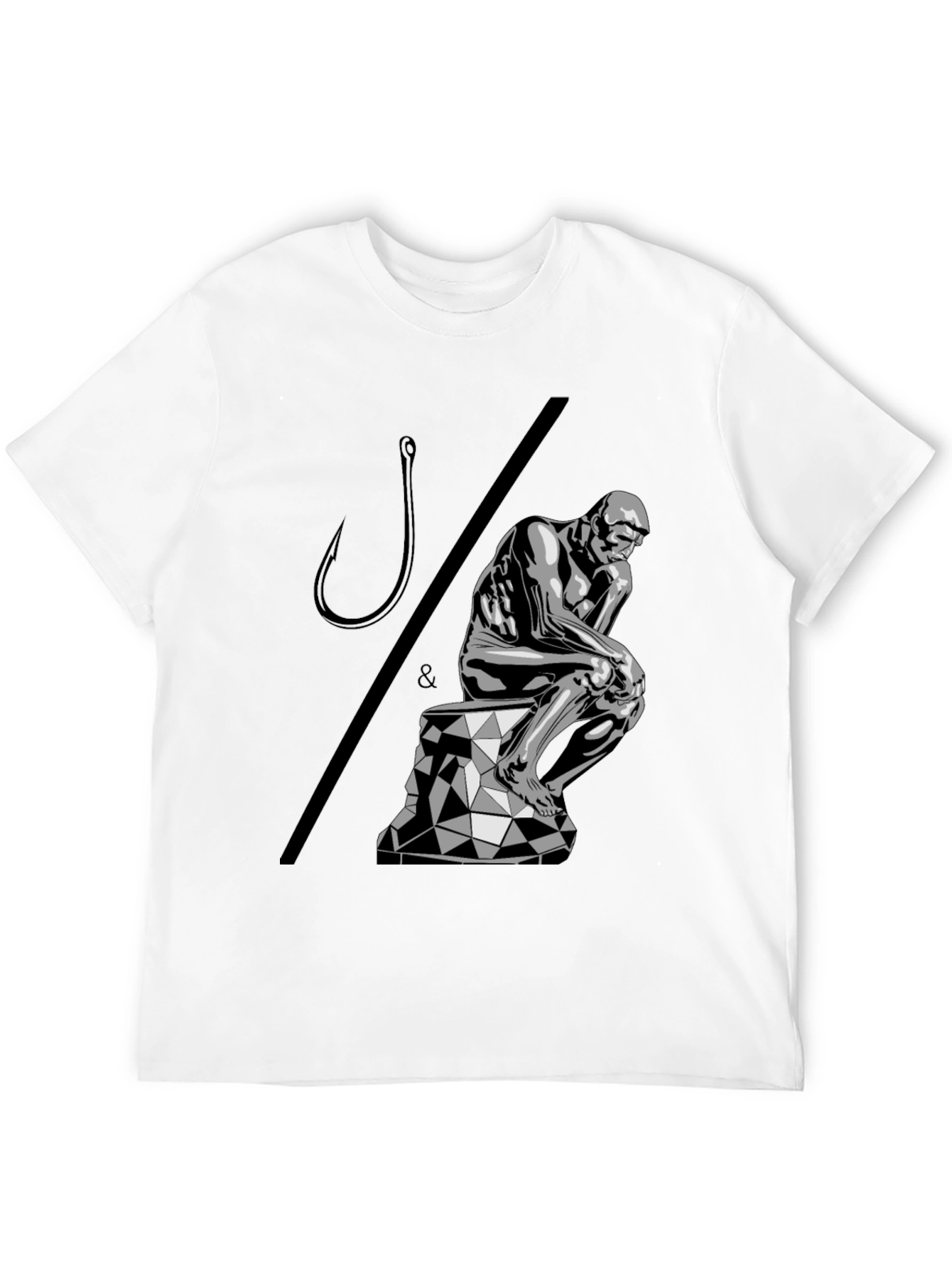 Philosophical Angler T-Shirt: Think & Hook!