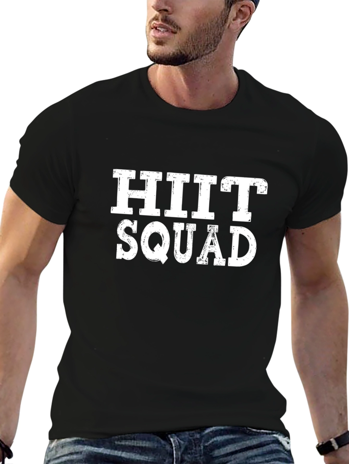 HIIT Squad Black T-Shirt - Workout Motivation