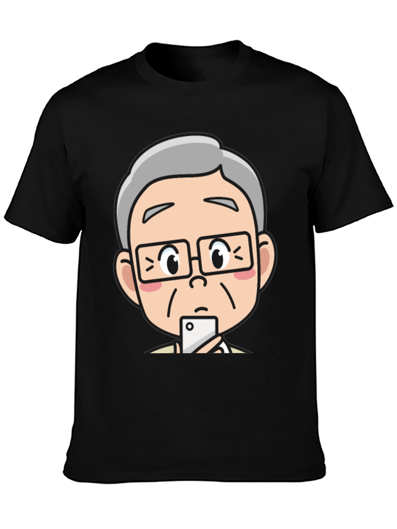 Cartoon Face Graphic T-Shirt