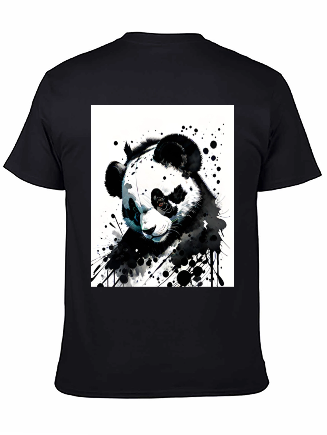 Black Panda Graphic Tee - Unique Art Design