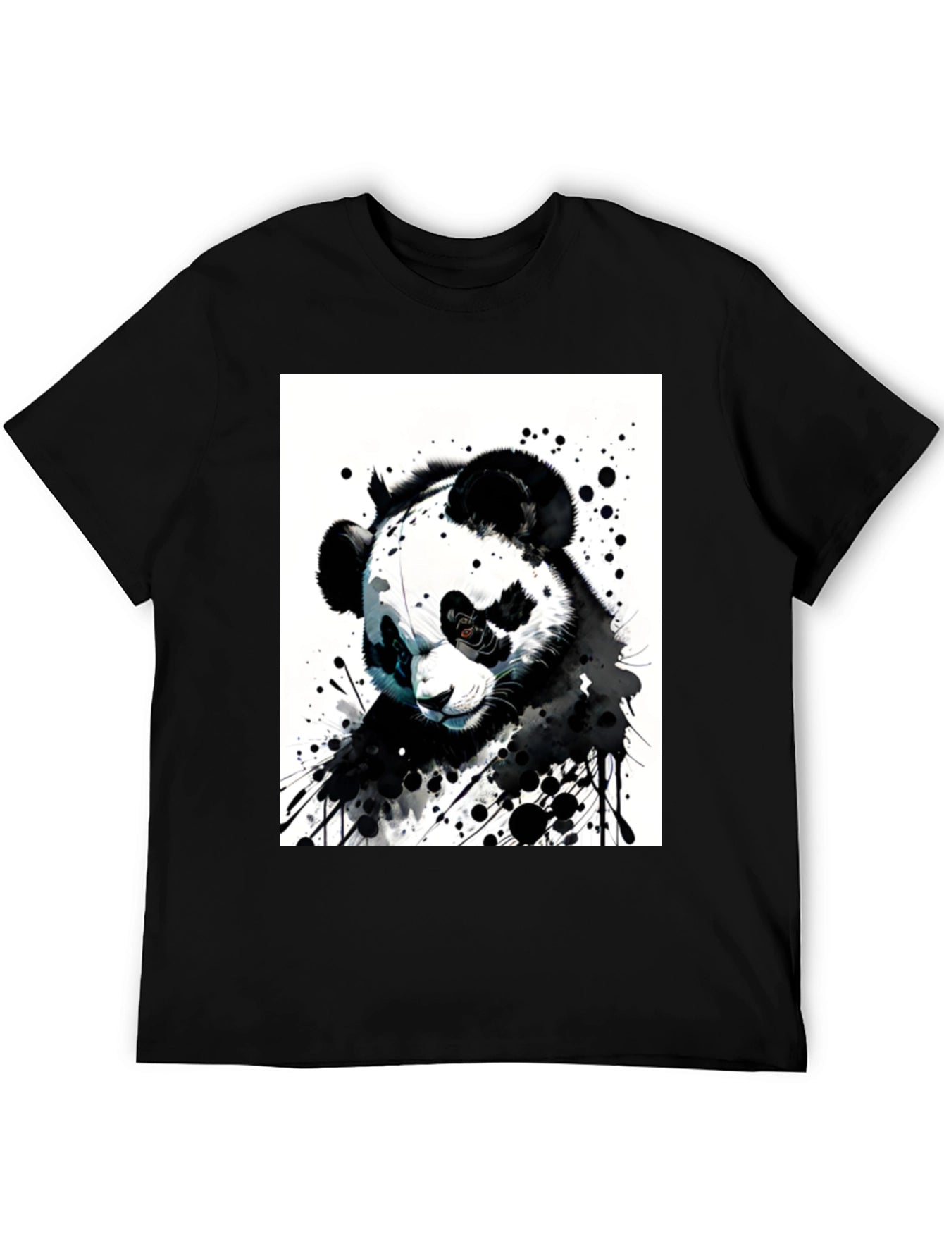 Black Panda Graphic Tee - Unique Art Design