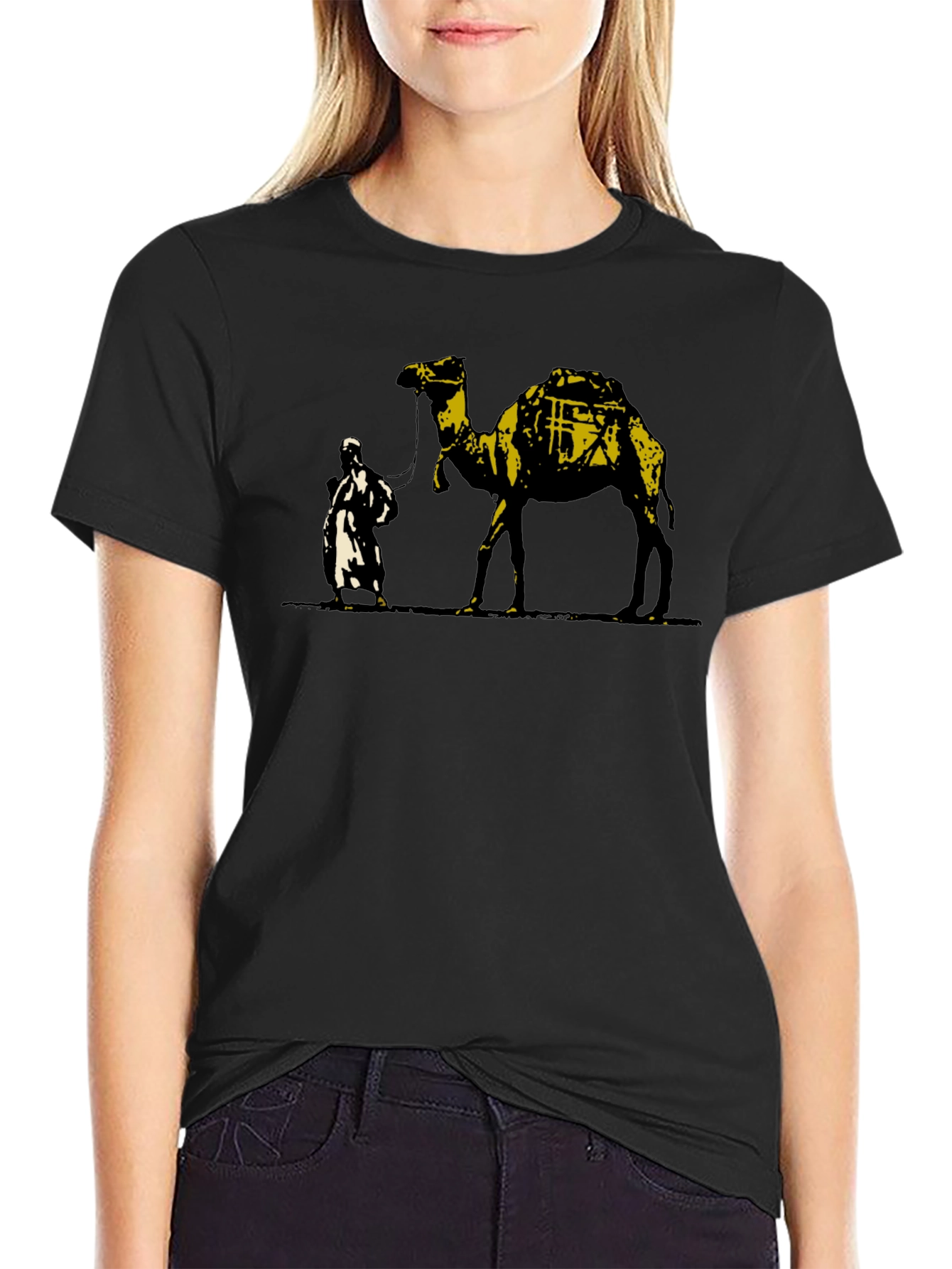 Camel and Man Graphic T-Shirt