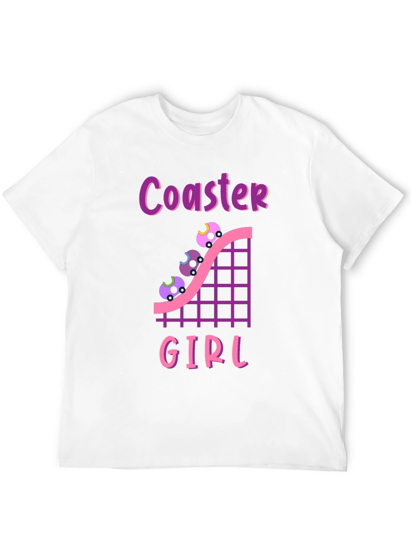 Coaster Girl Graphic Tee - Fun Rollercoaster Shirt