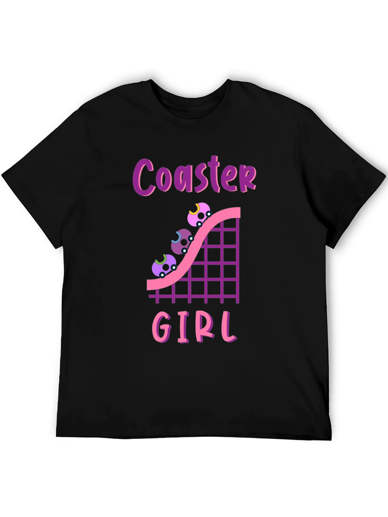 Coaster Girl Graphic Tee - Fun Rollercoaster Shirt