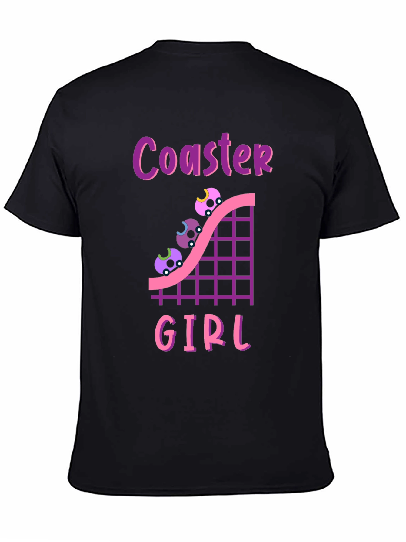 Coaster Girl Graphic Tee - Fun Rollercoaster Shirt