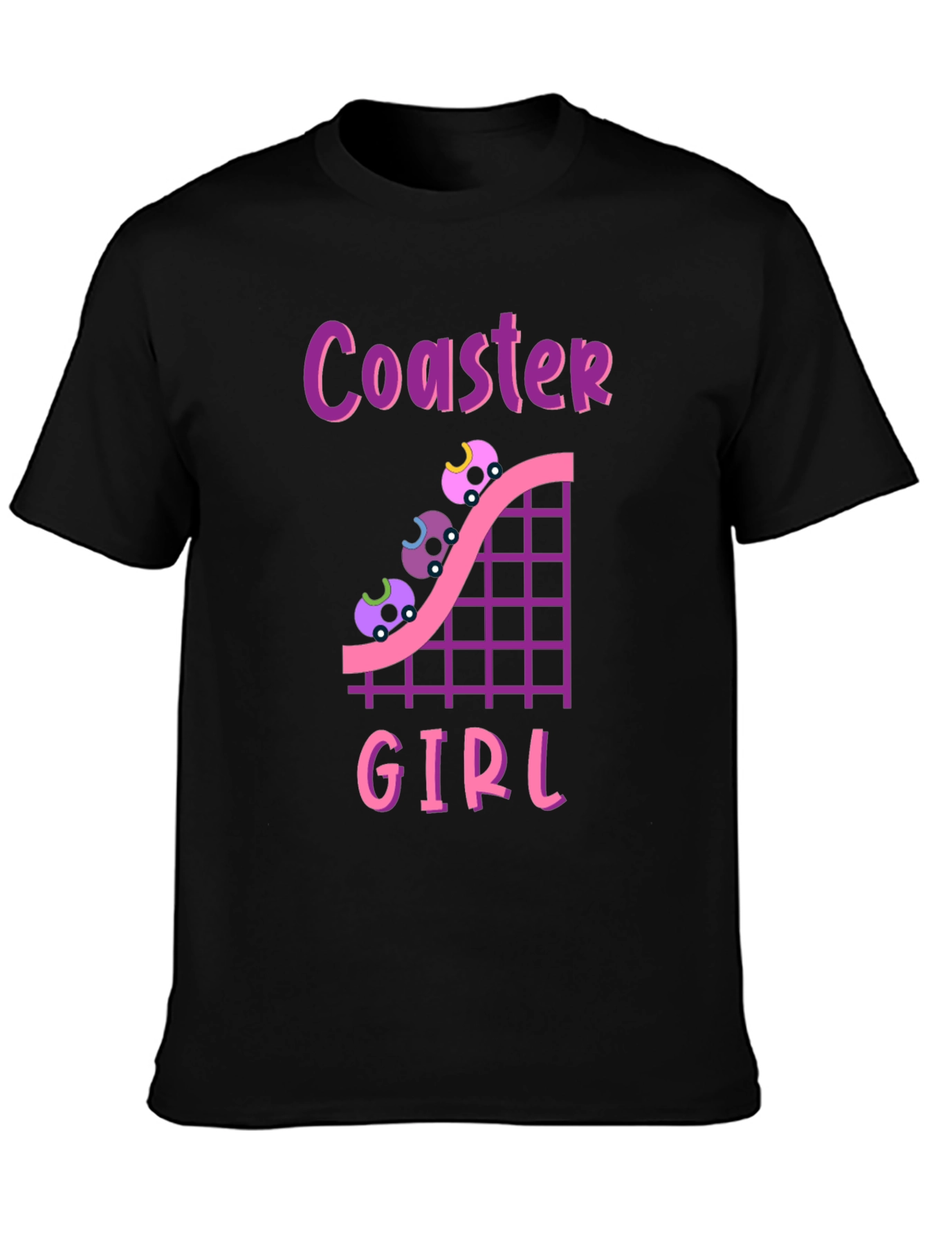 Coaster Girl Graphic Tee - Fun Rollercoaster Shirt