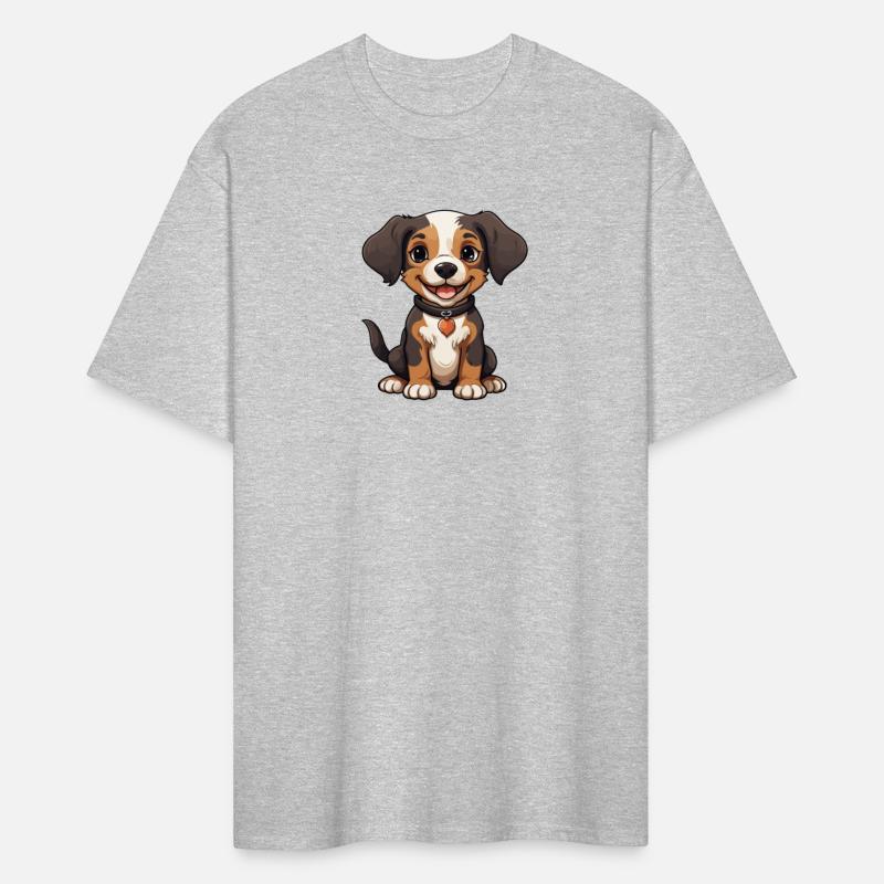 "Charming Tri-Color Puppy: Heartwarming T-Shirt"
