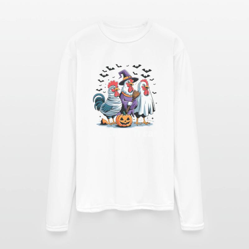 Chickens in Halloween Costumes with Pumpkin