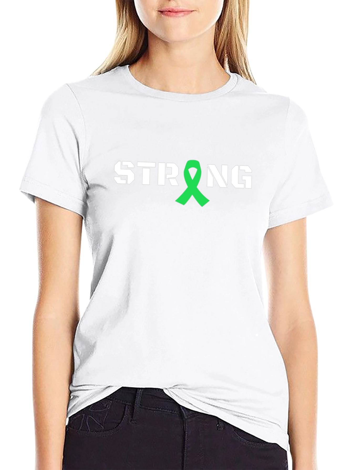 Strong Ribbon Graphic T-Shirt - Show Support