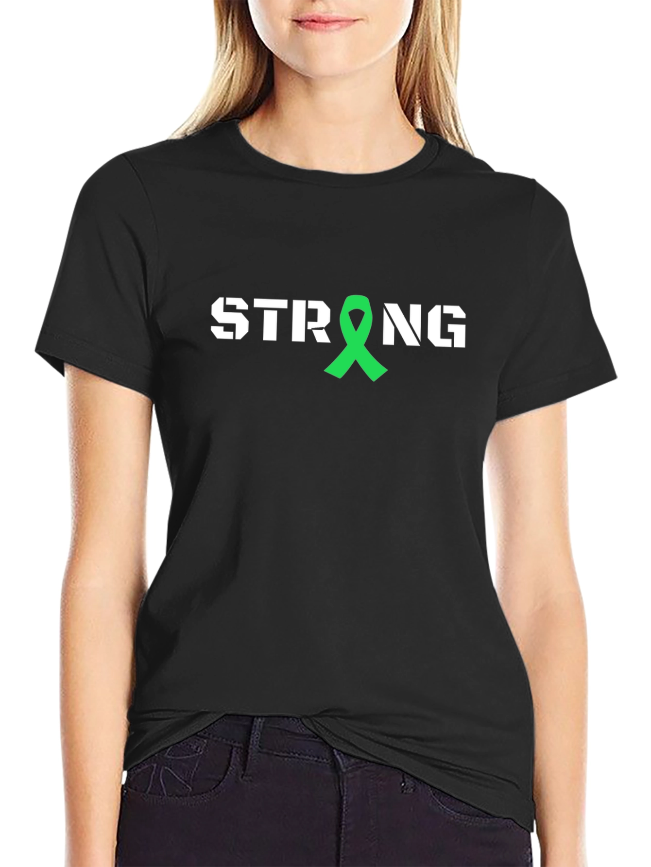 Strong Ribbon Graphic T-Shirt - Show Support