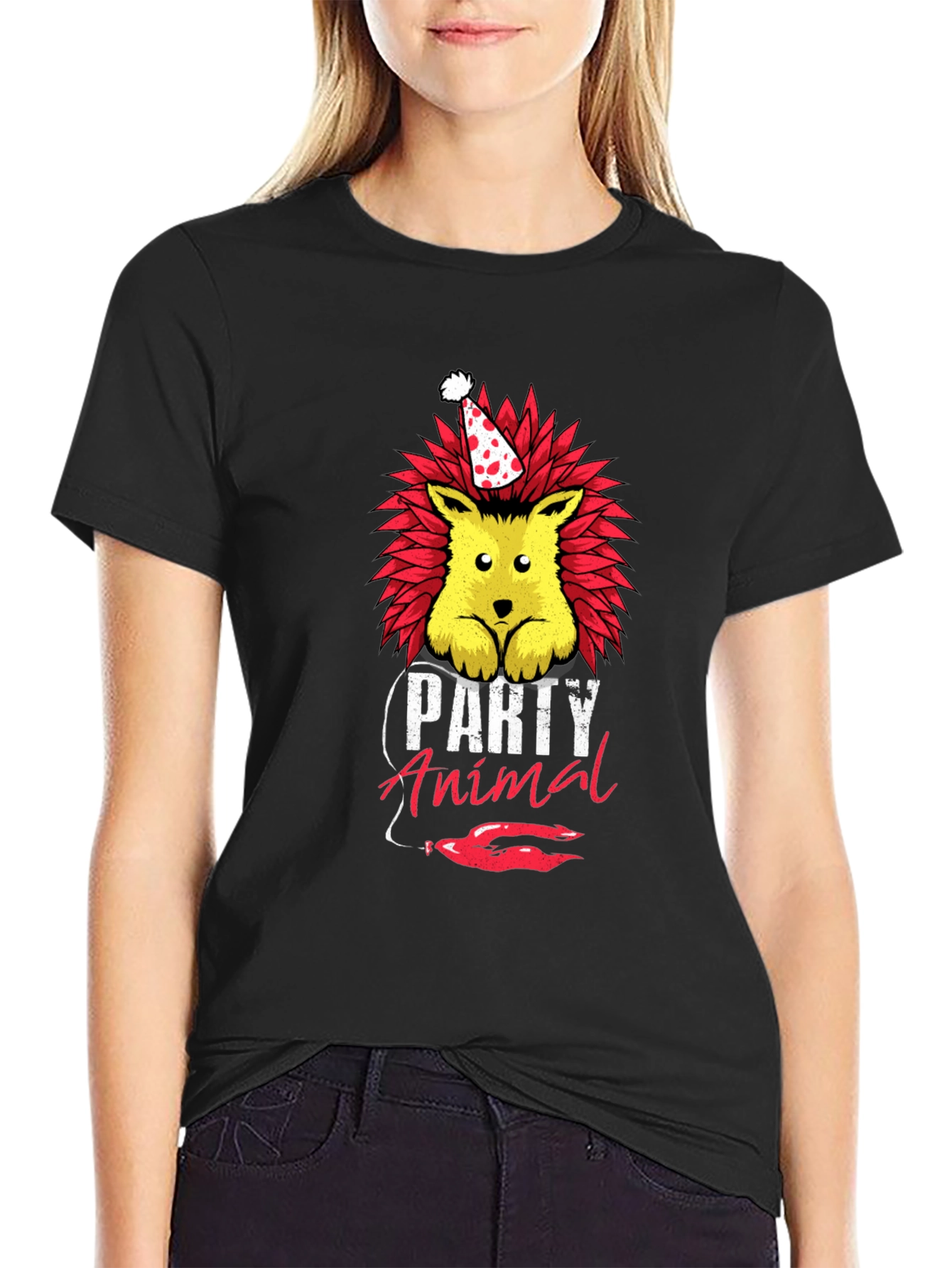 Party Animal Hedgehog Graphic Tee