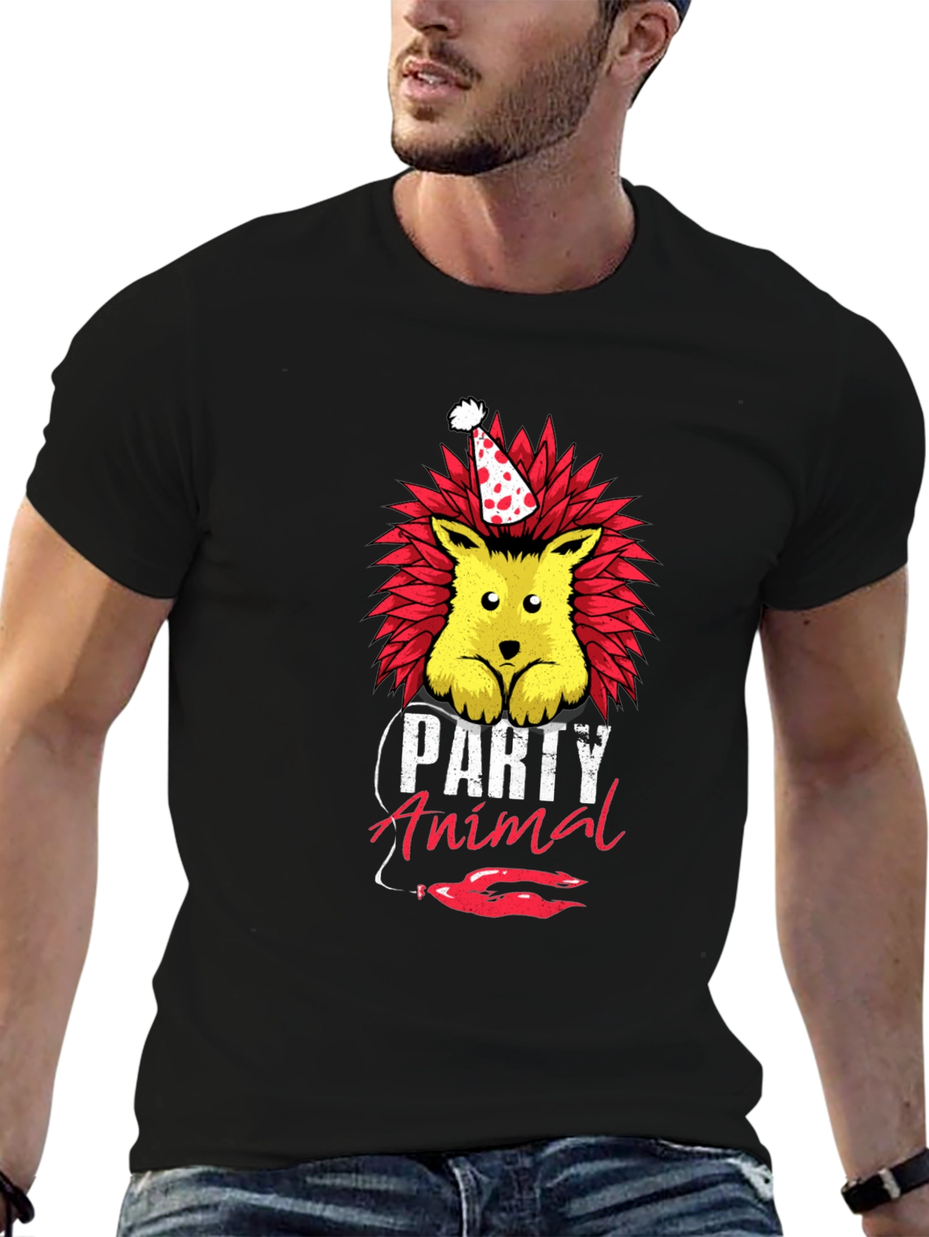 Party Animal Hedgehog Graphic Tee