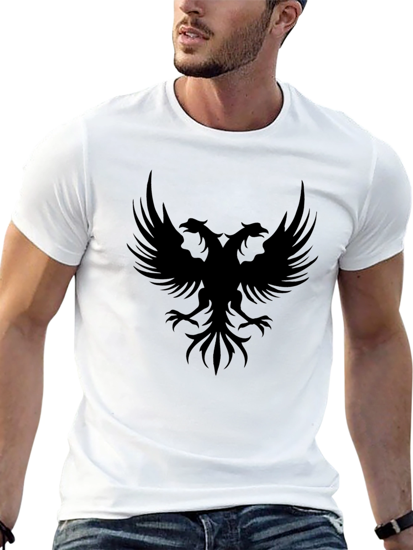 Black Double Headed Eagle Graphic Tee