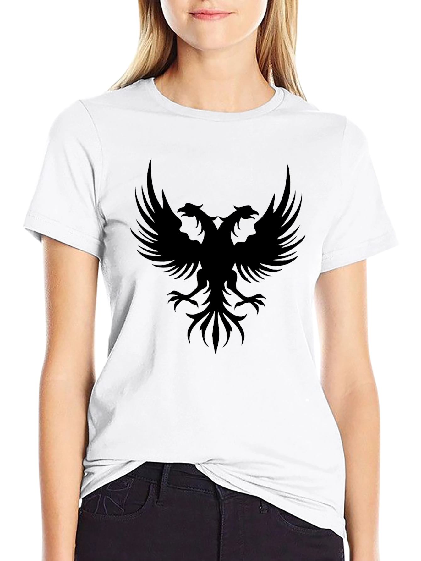 Black Double Headed Eagle Graphic Tee
