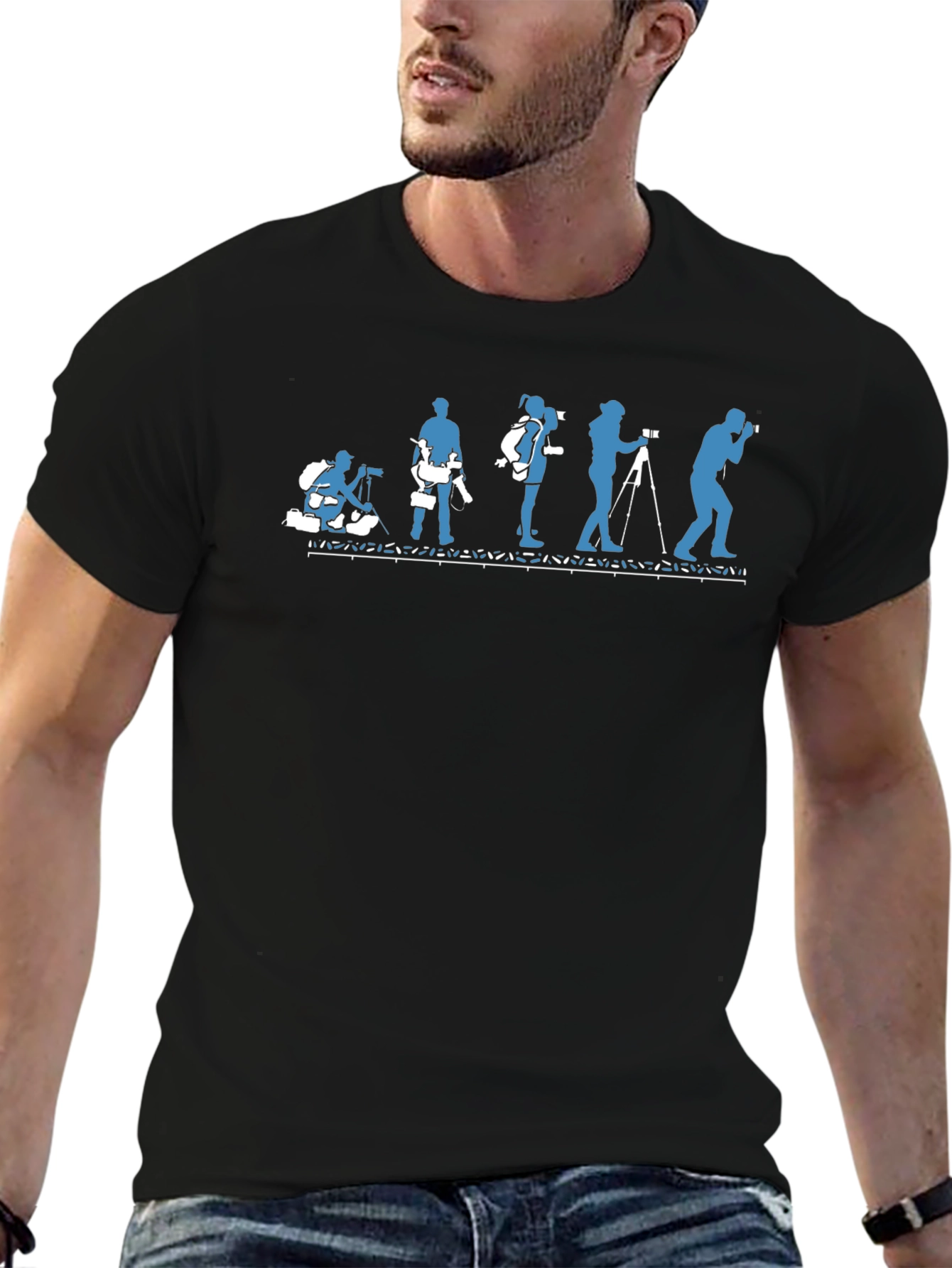 Photographer Evolution T-Shirt - Black