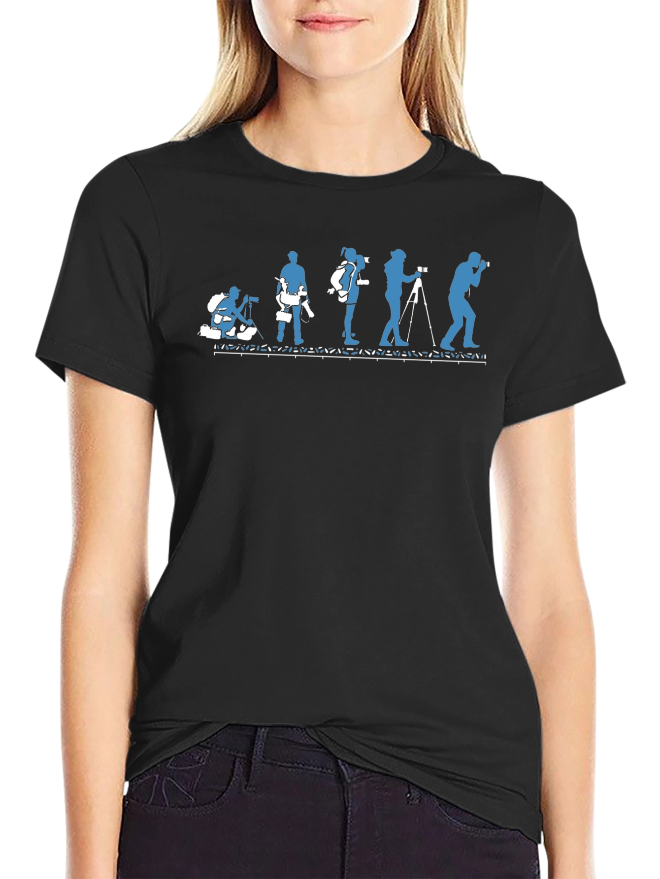 Photographer Evolution T-Shirt - Black