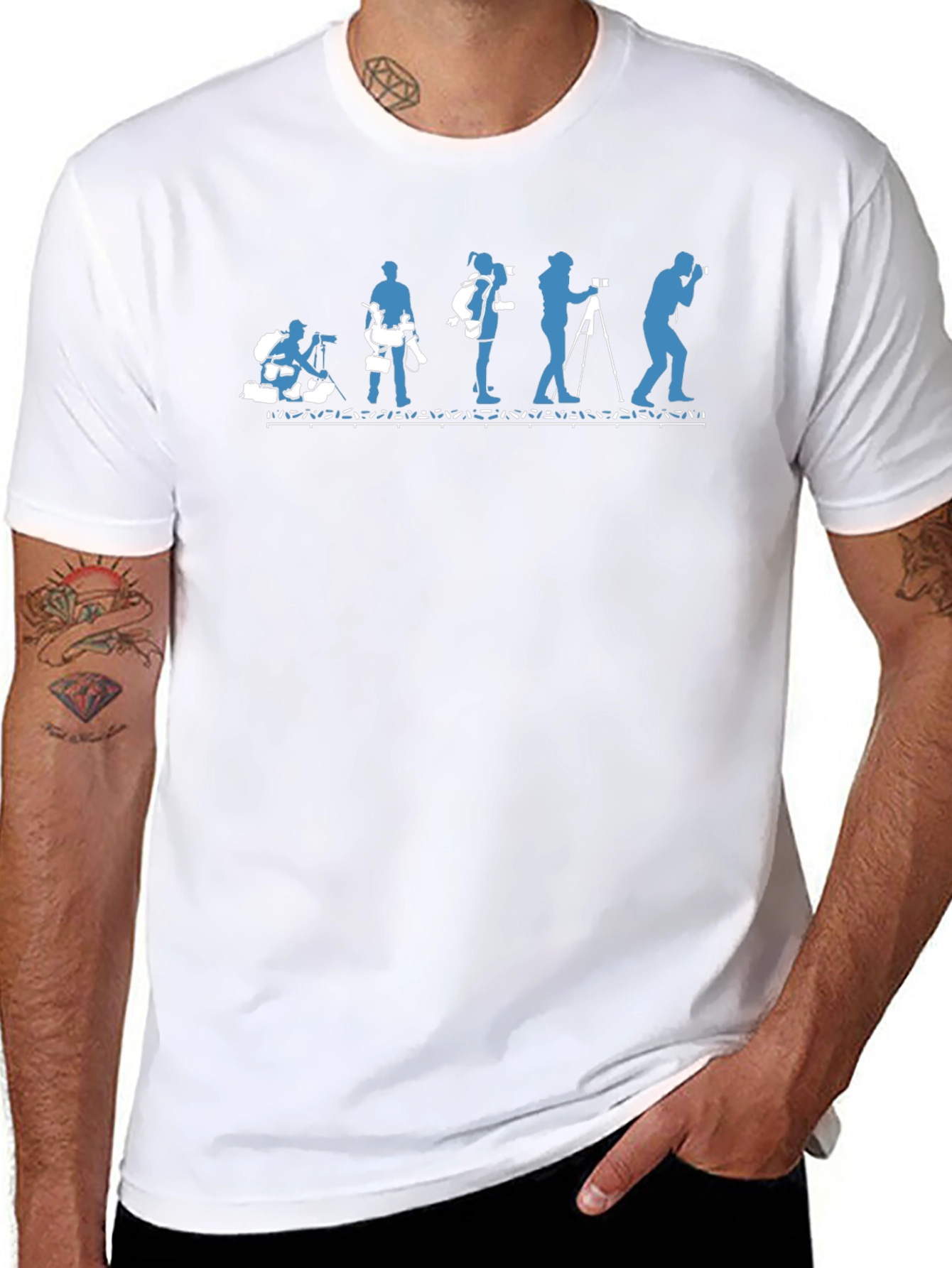 Photographer Evolution T-Shirt - Black