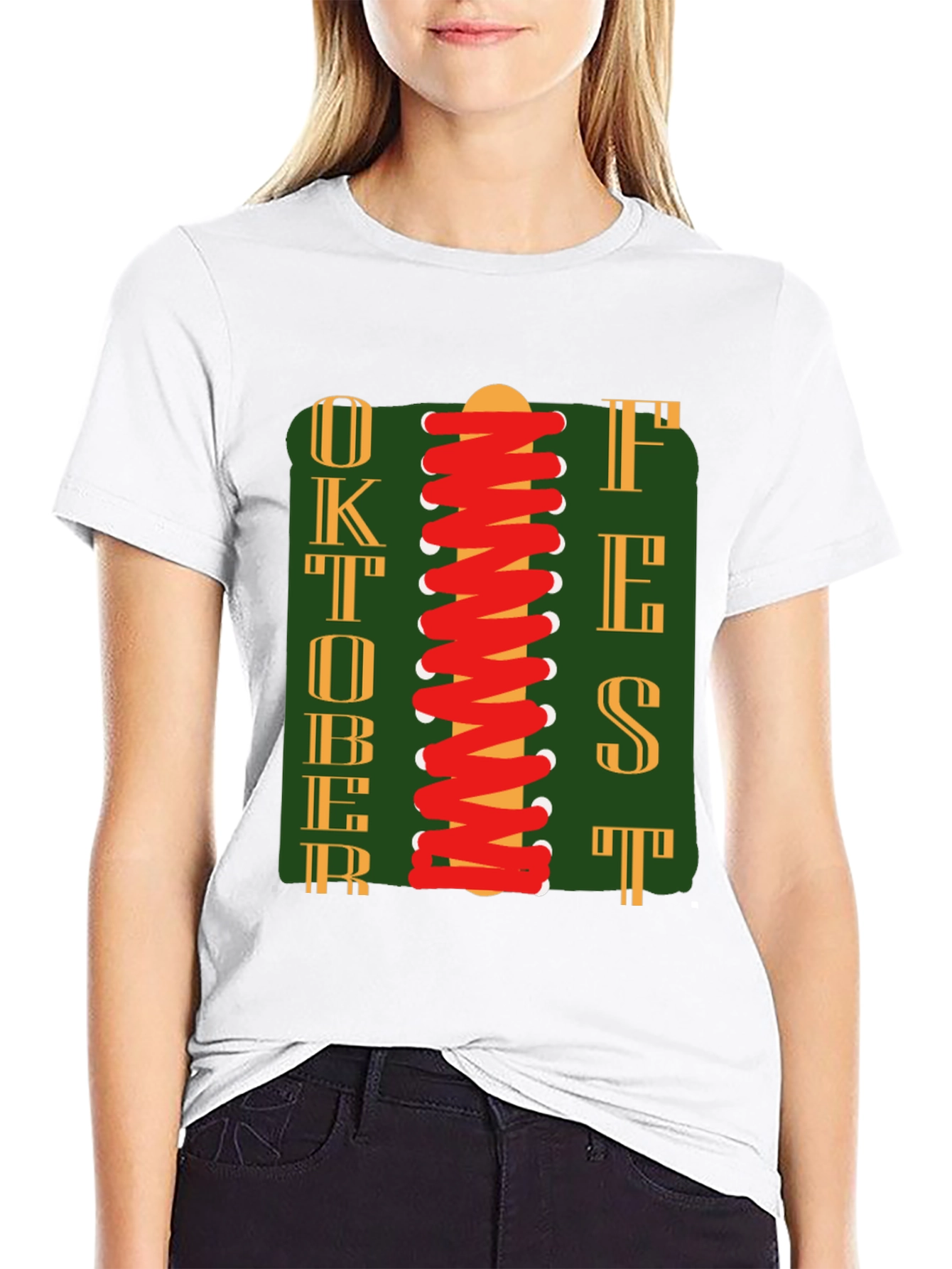 Oktoberfest T-Shirt with Lace-Up Design