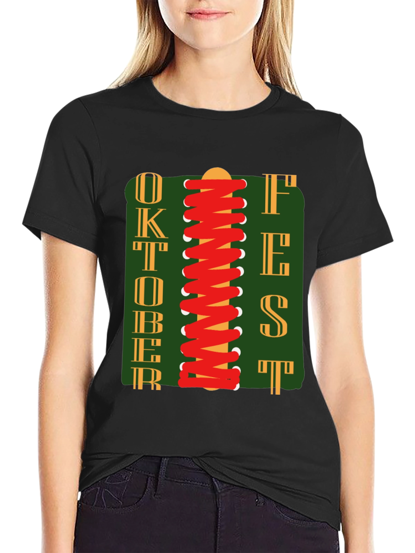 Oktoberfest T-Shirt with Lace-Up Design