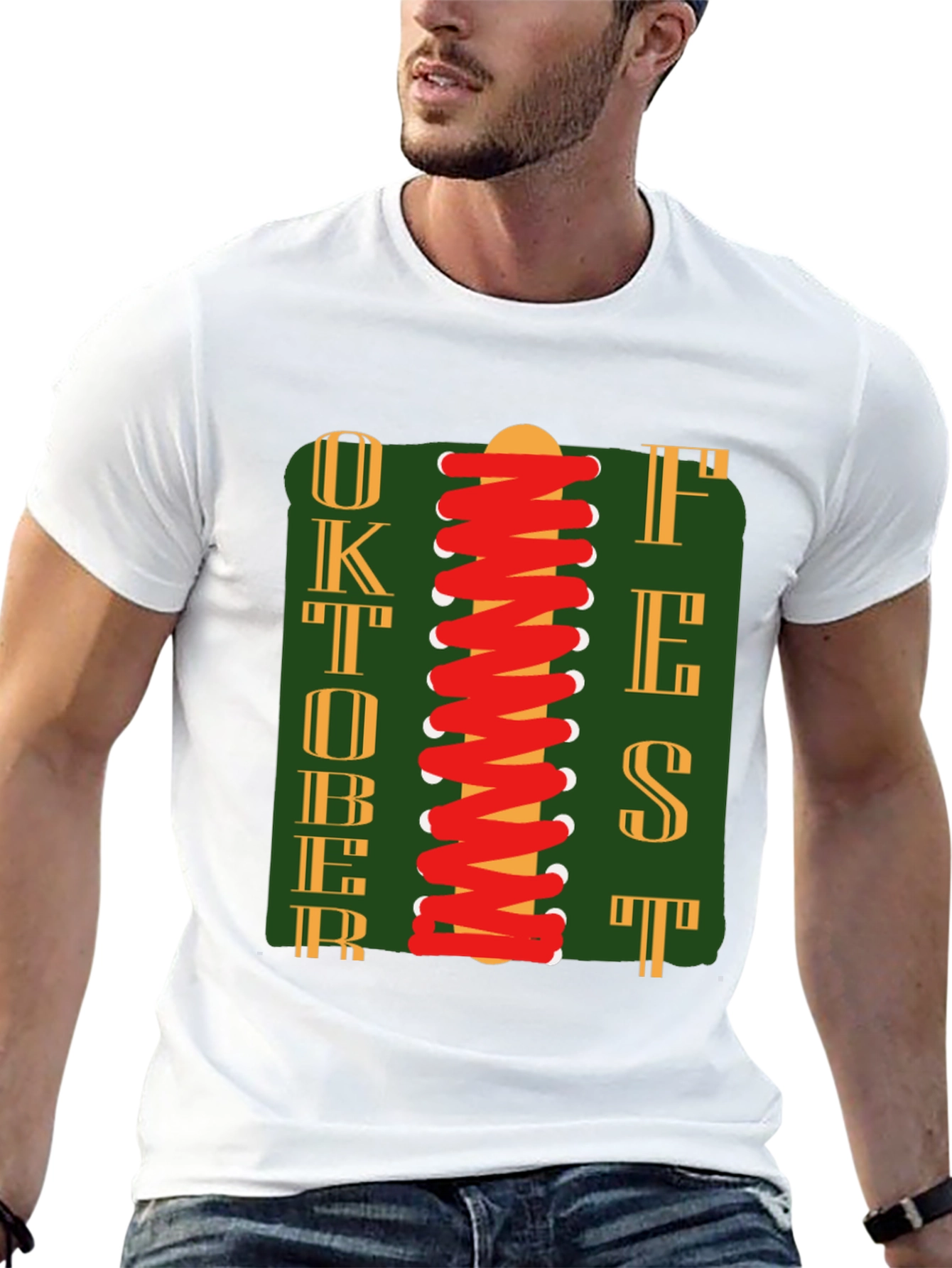 Oktoberfest T-Shirt with Lace-Up Design