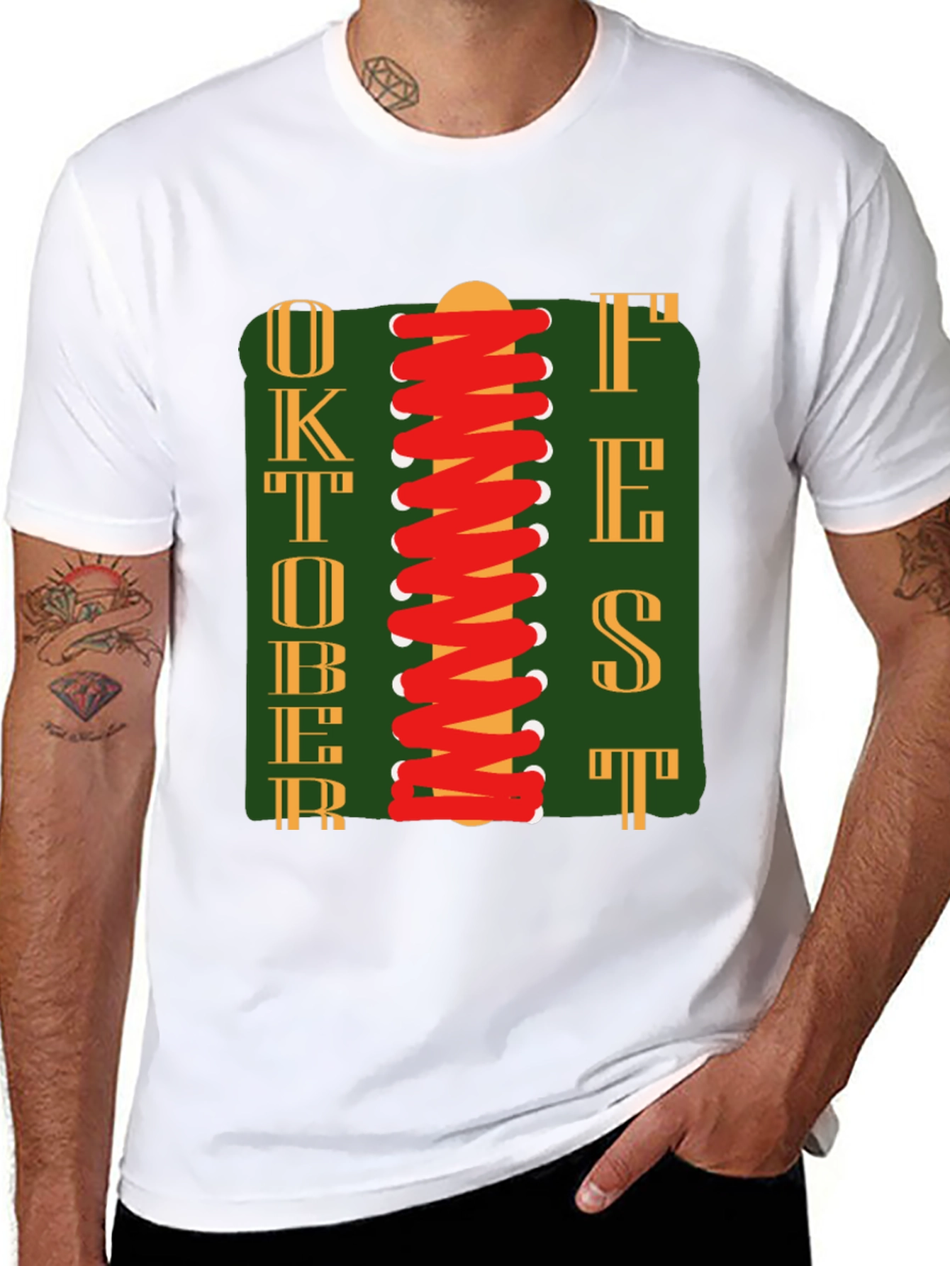 Oktoberfest T-Shirt with Lace-Up Design