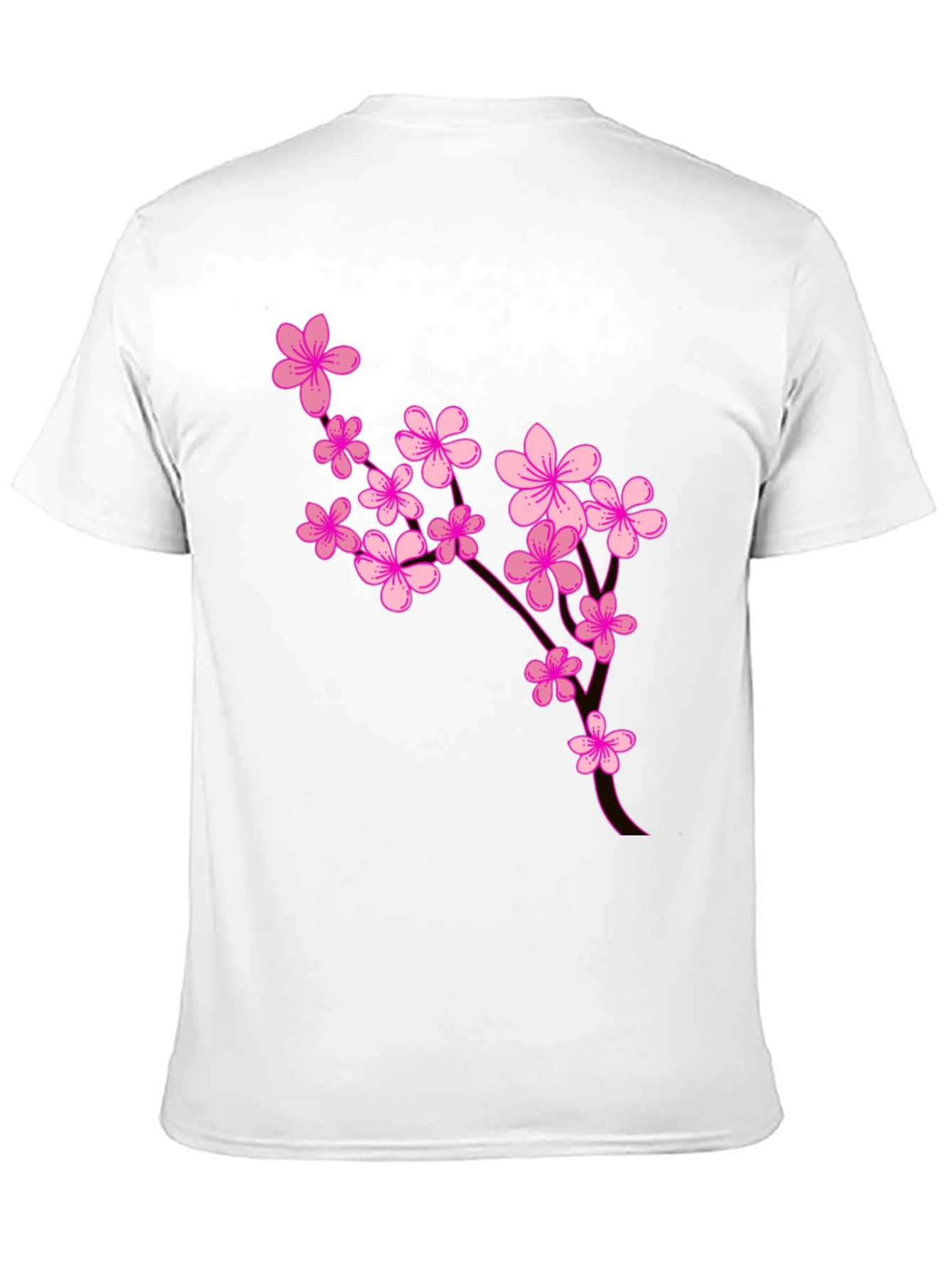 Floral Blossom Graphic Tee - Stylish Black T-Shirt