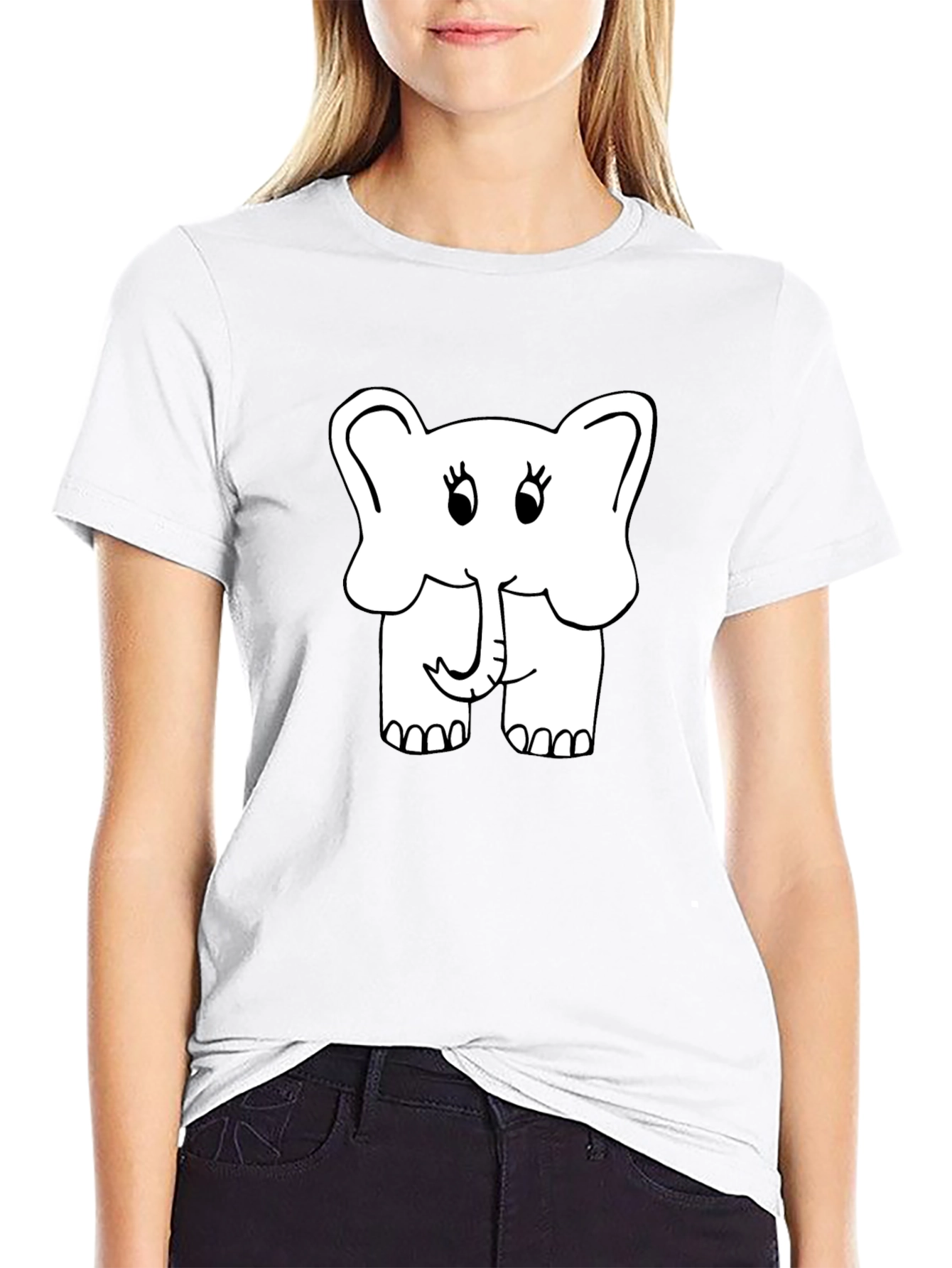 Cute Elephant Graphic Tee - Soft Cotton Blend