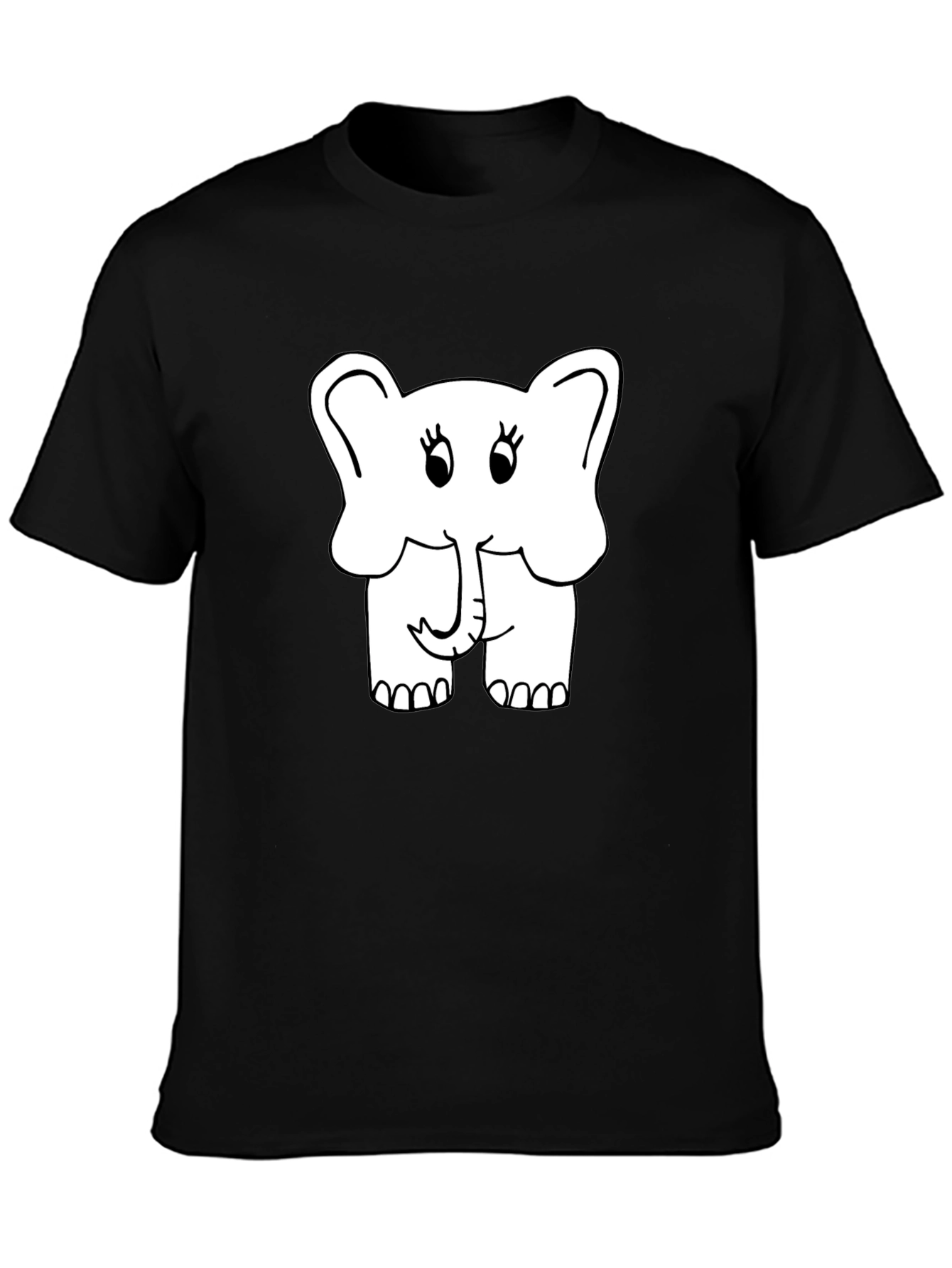 Cute Elephant Graphic Tee - Soft Cotton Blend