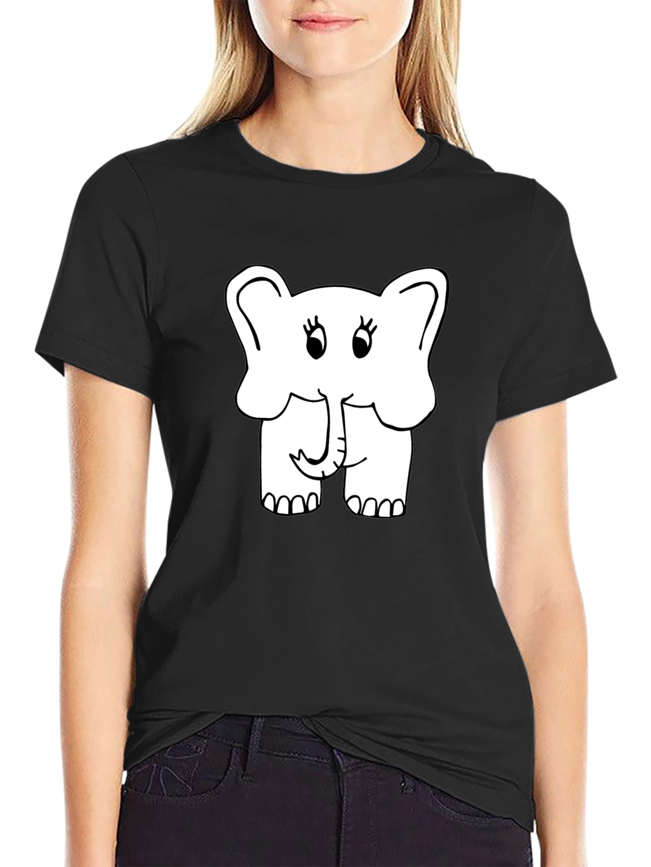 Cute Elephant Graphic Tee - Soft Cotton Blend