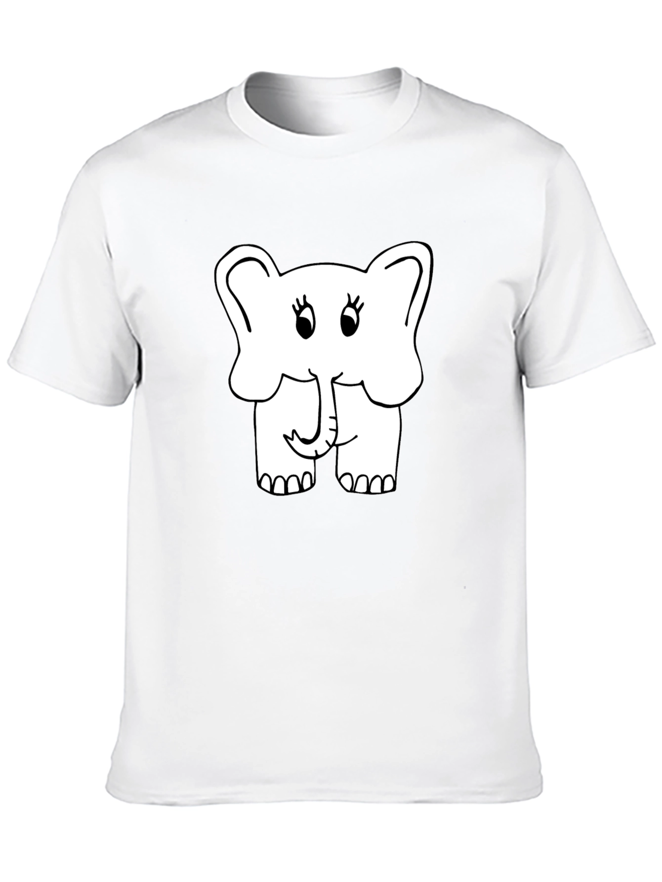 Cute Elephant Graphic Tee - Soft Cotton Blend