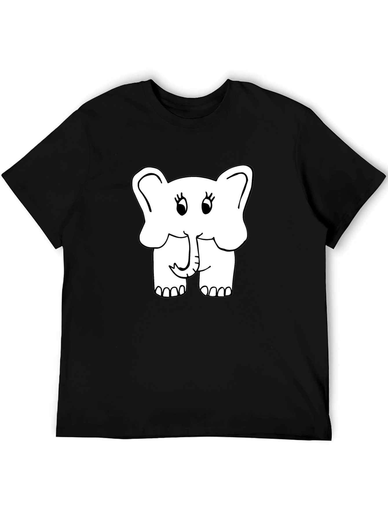 Cute Elephant Graphic Tee - Soft Cotton Blend