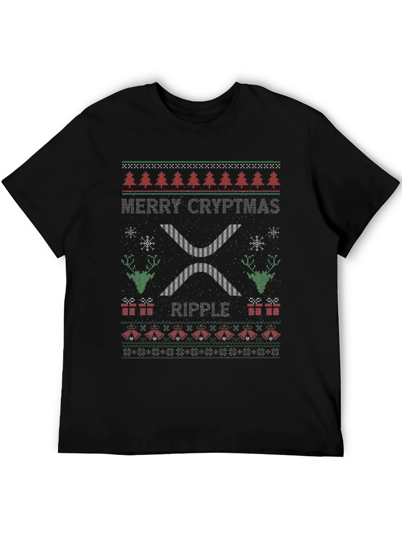 Merry Cryptmas Ripple Ugly Christmas T-Shirt