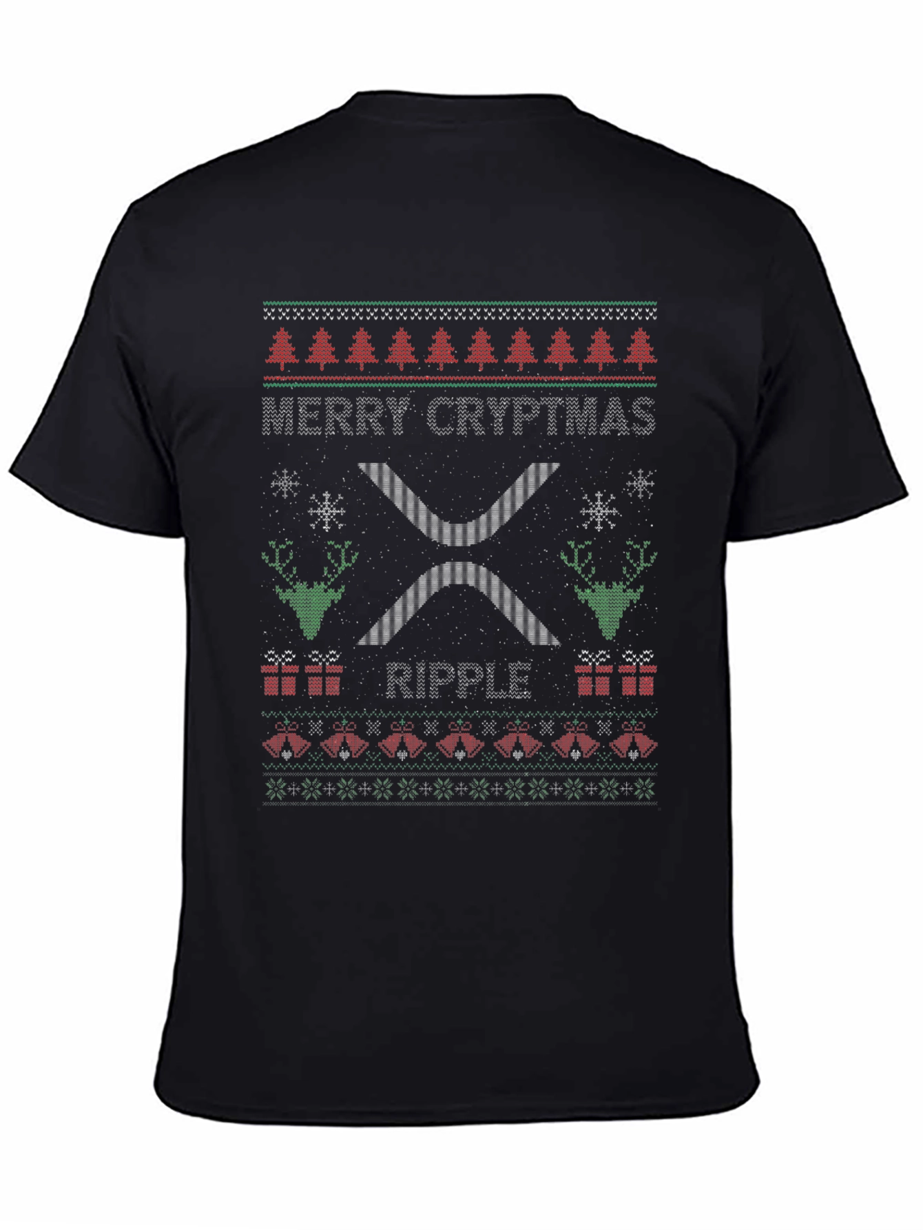 Merry Cryptmas Ripple Ugly Christmas T-Shirt